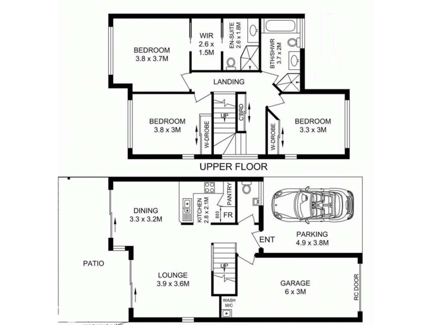 Floorplan of Homely townhouse listing, 9/23-25 Blake Street, Southport QLD 4215