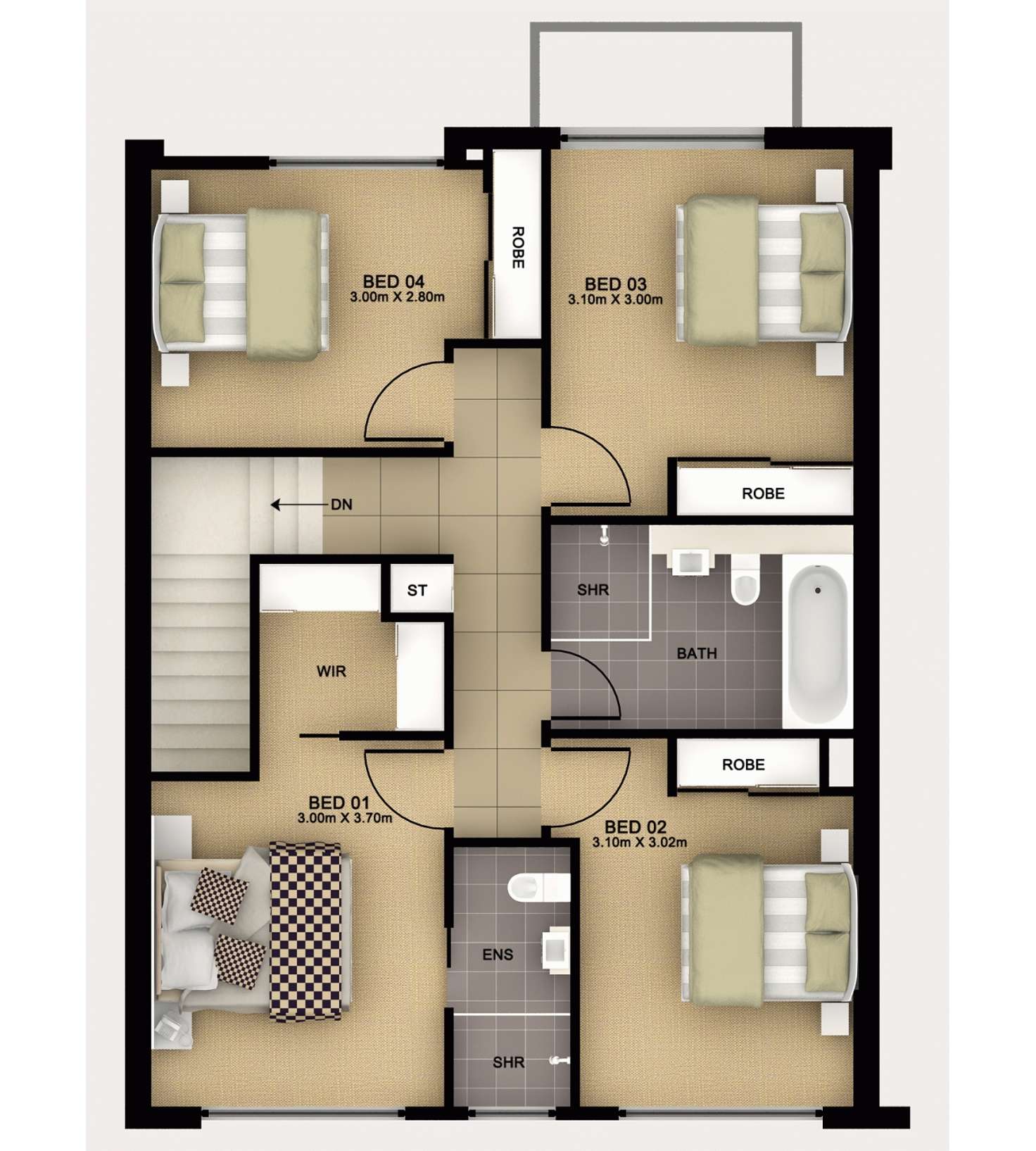 Floorplan of Homely townhouse listing, 1/18 Marcia Street, Toongabbie NSW 2146