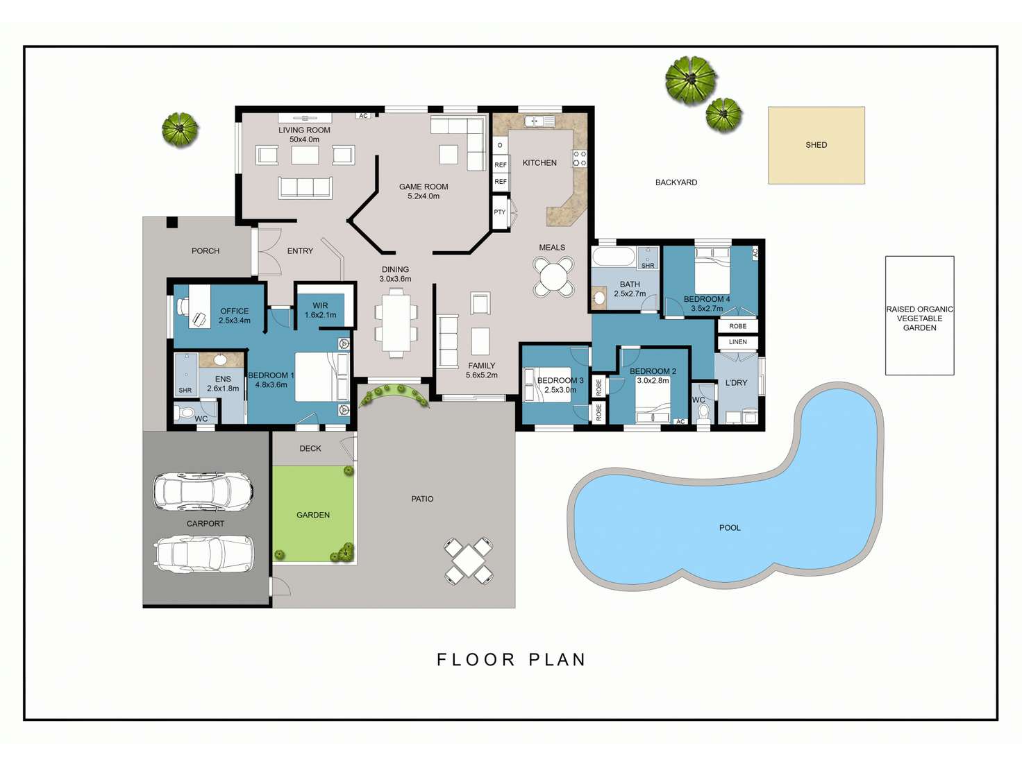 Floorplan of Homely house listing, 4 Tallering Heights, Woodvale WA 6026