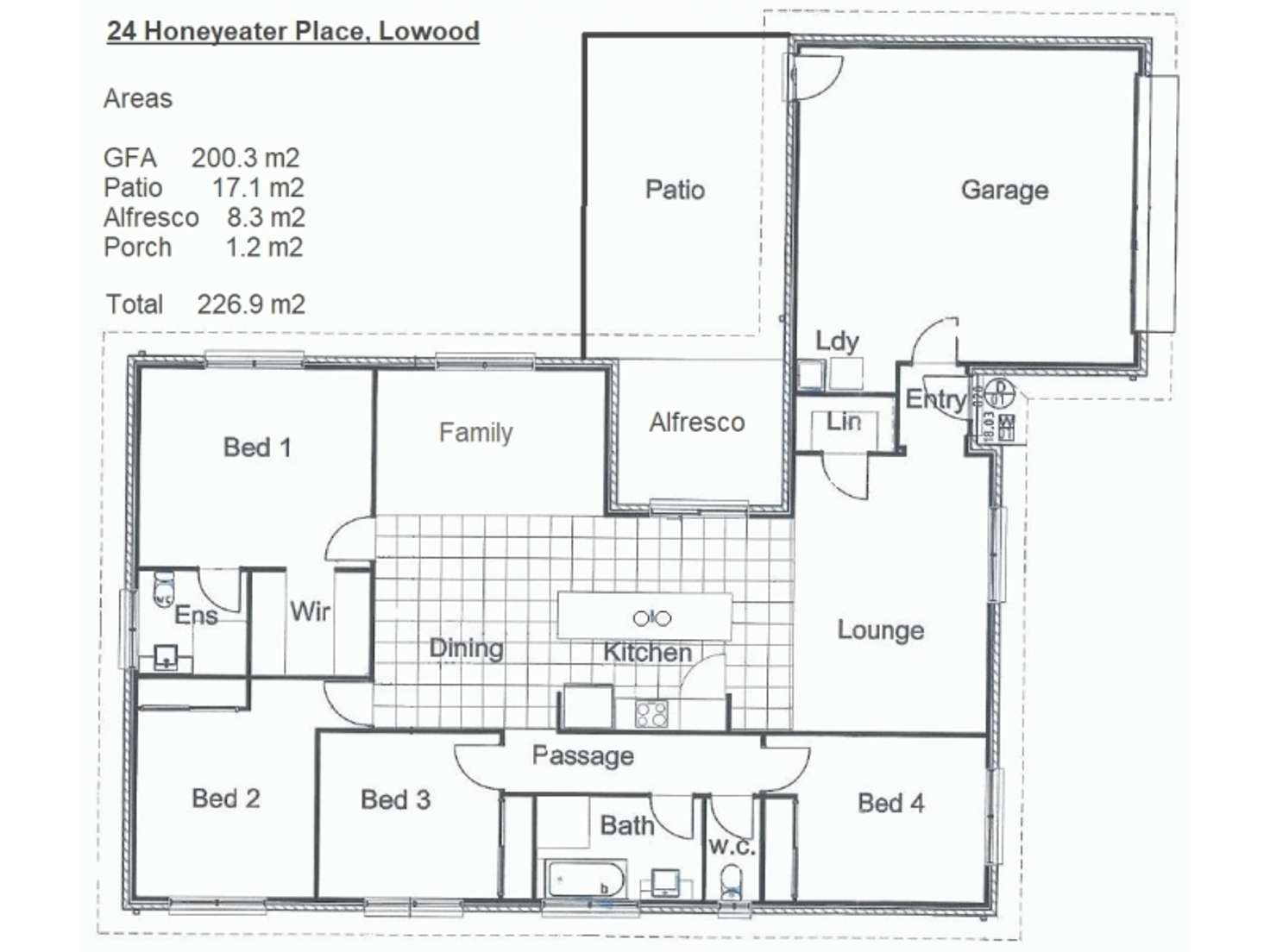 Floorplan of Homely house listing, 24 Honeyeater Place, Lowood QLD 4311