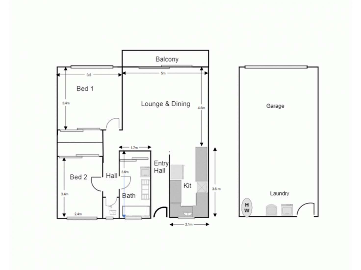 Floorplan of Homely unit listing, 2/25 Railto street, Coorparoo QLD 4151
