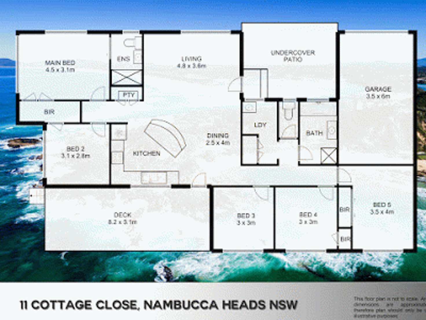 Floorplan of Homely house listing, 11 Cottage Close, Nambucca Heads NSW 2448