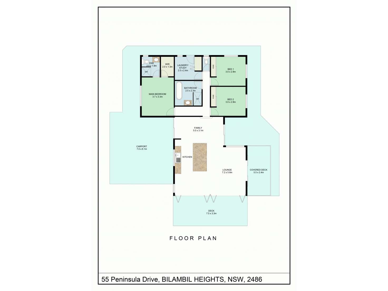 Floorplan of Homely house listing, 55 Peninsula Drive, Bilambil Heights NSW 2486