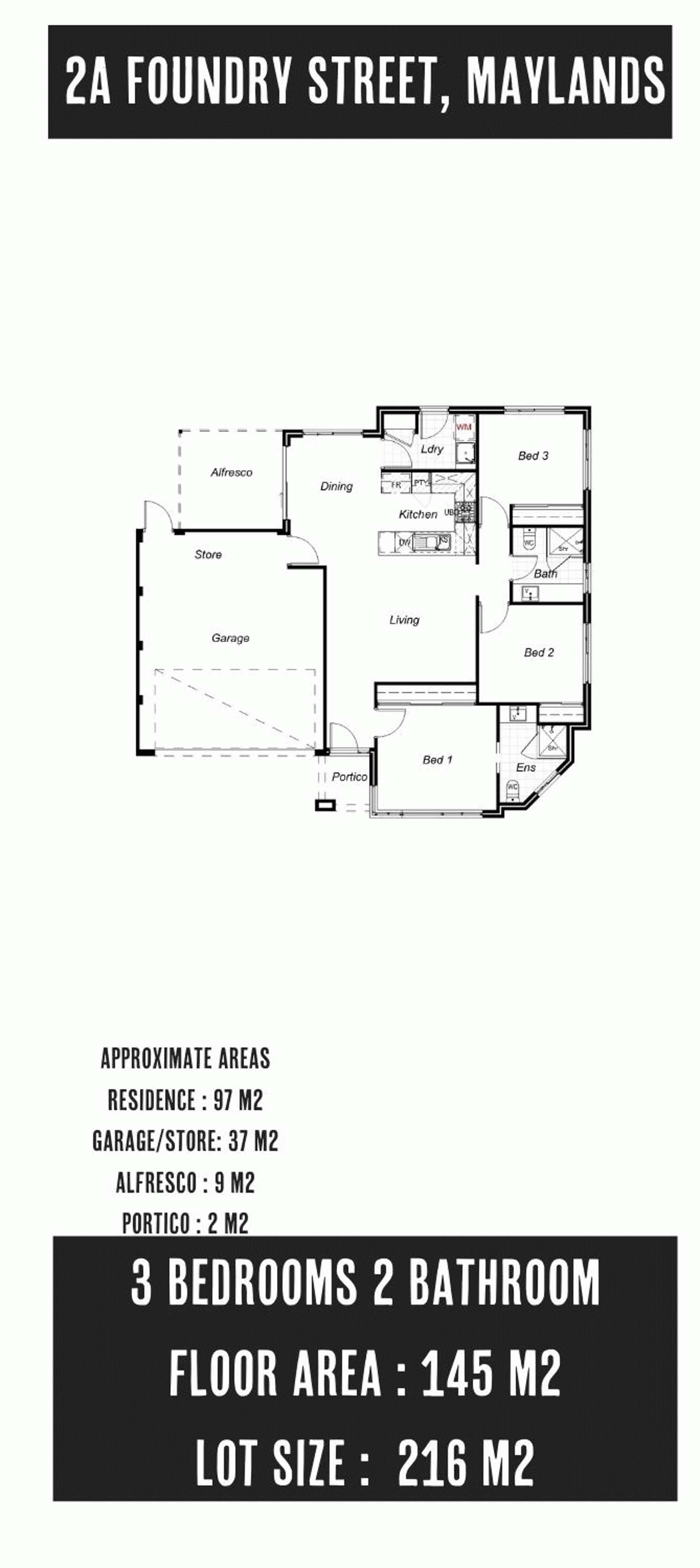 Floorplan of Homely villa listing, 2A Foundry Street, Maylands WA 6051