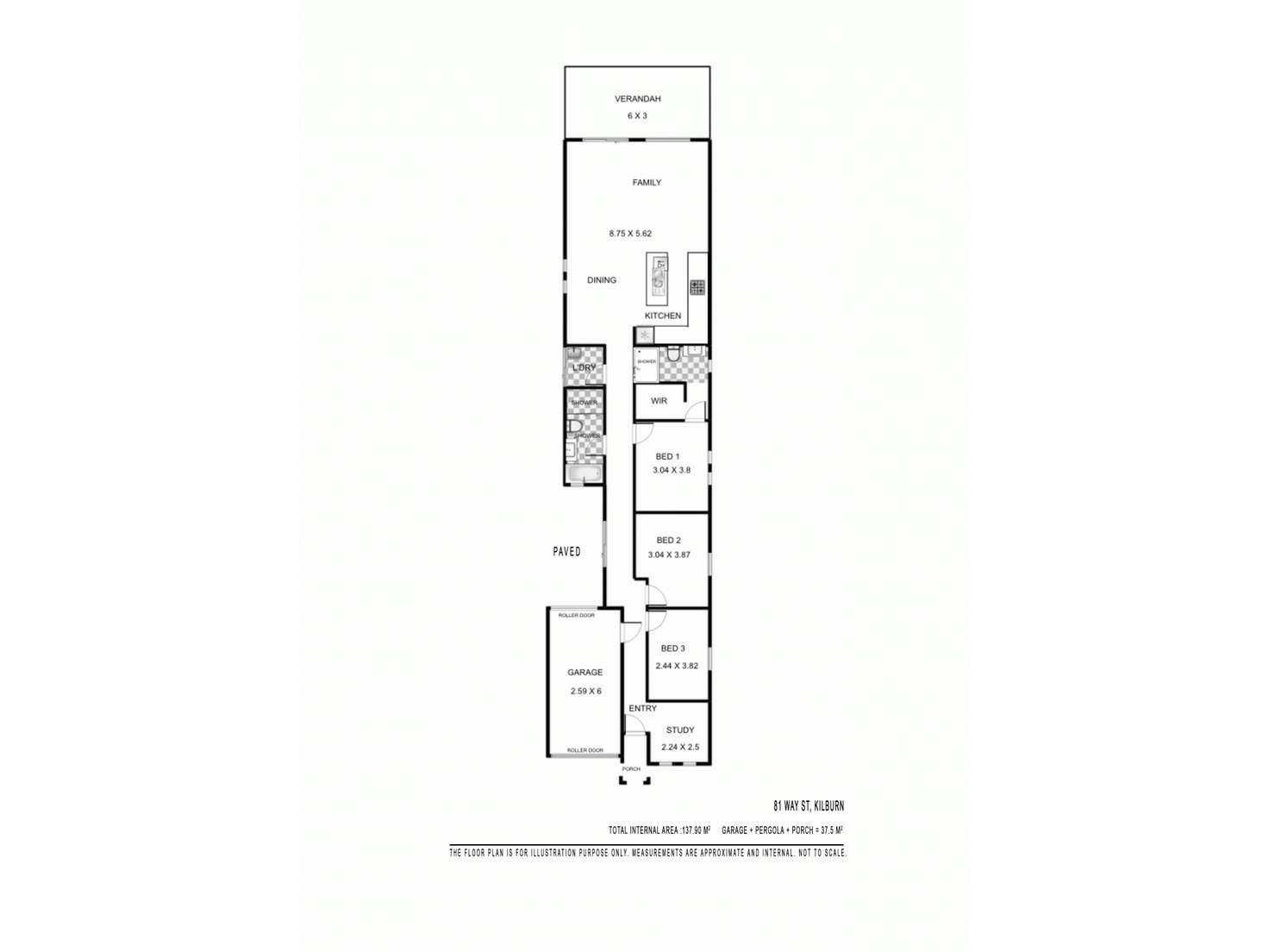 Floorplan of Homely house listing, 81a Way Street, Kilburn SA 5084