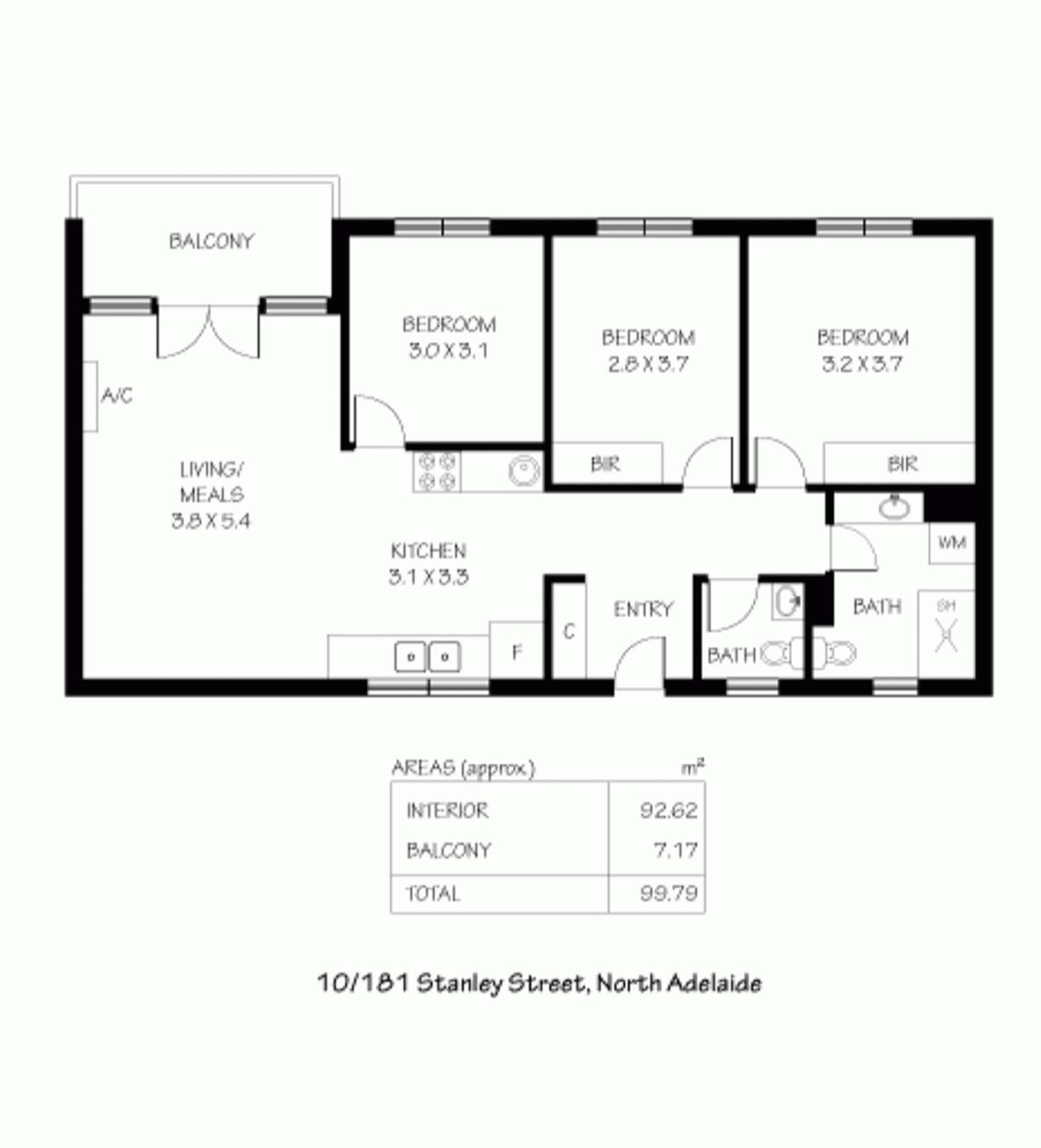 Floorplan of Homely apartment listing, 10/181 Stanley Street, North Adelaide SA 5006