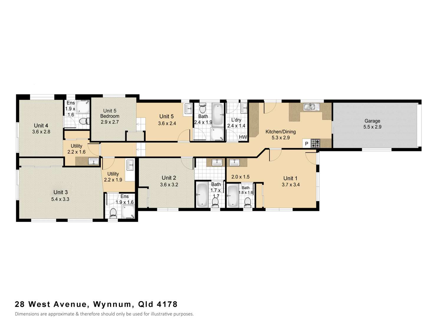 Floorplan of Homely unit listing, 28 West Avenue, Wynnum QLD 4178