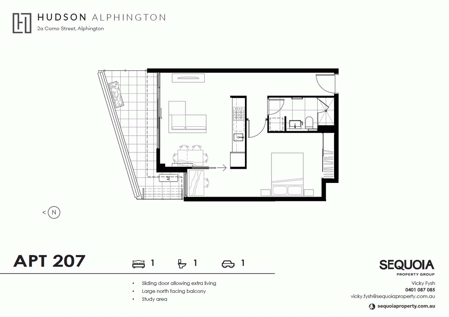 Floorplan of Homely apartment listing, 207/2a Como Street, Alphington VIC 3078