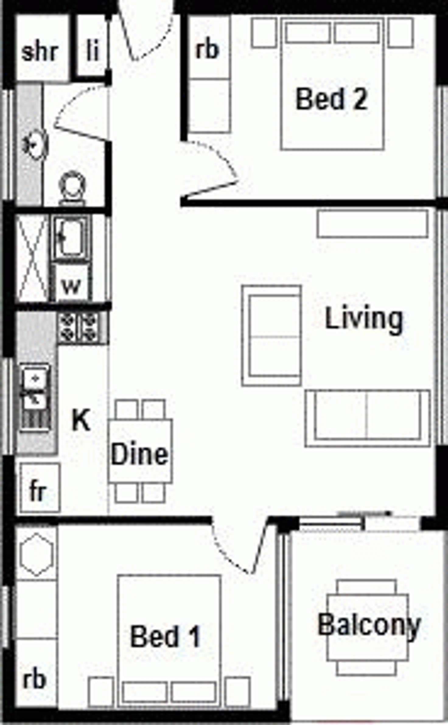 Floorplan of Homely apartment listing, 15E/18-28 Main Street, Mawson Lakes SA 5095