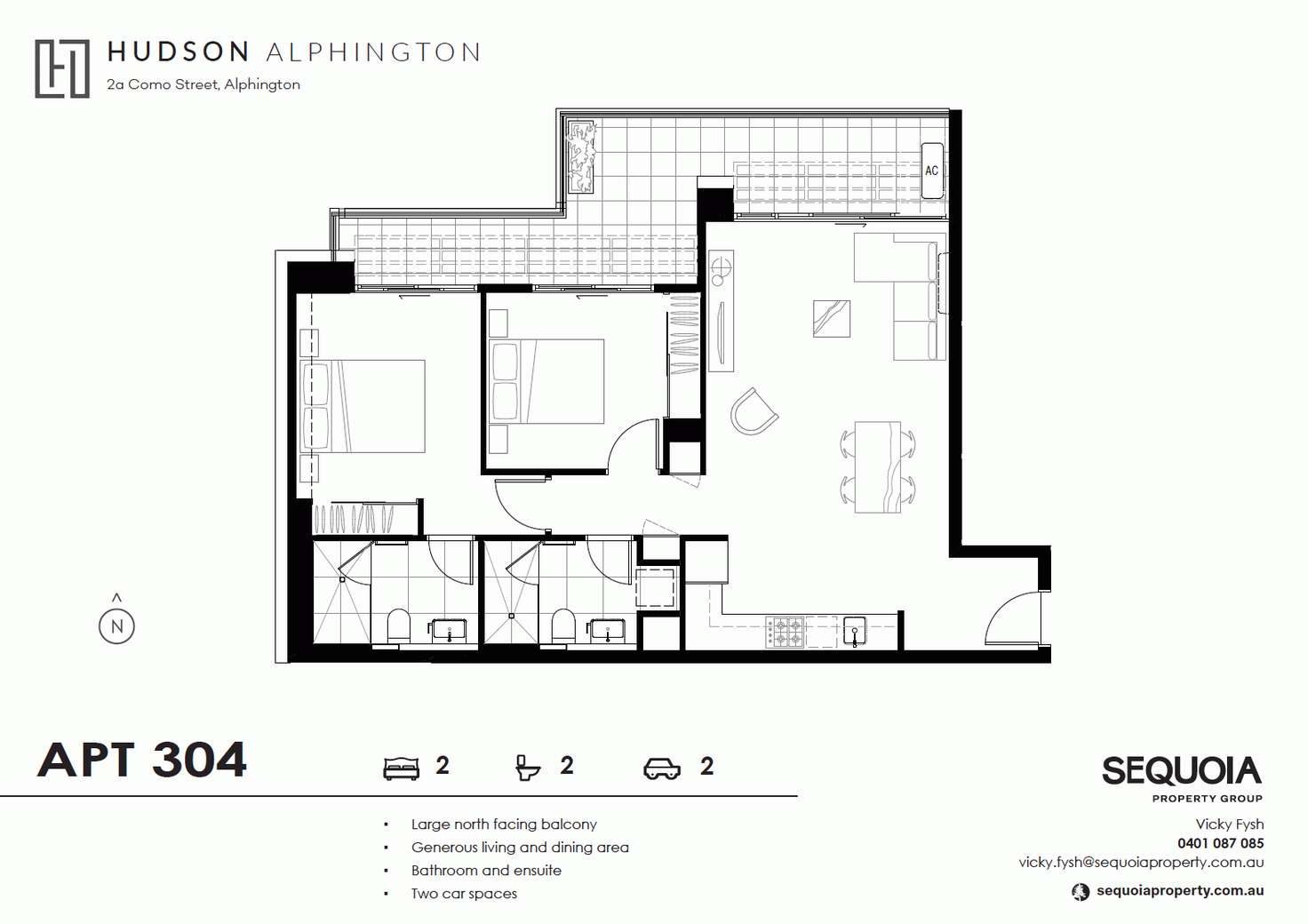 Floorplan of Homely apartment listing, 304/2a Como Street, Alphington VIC 3078