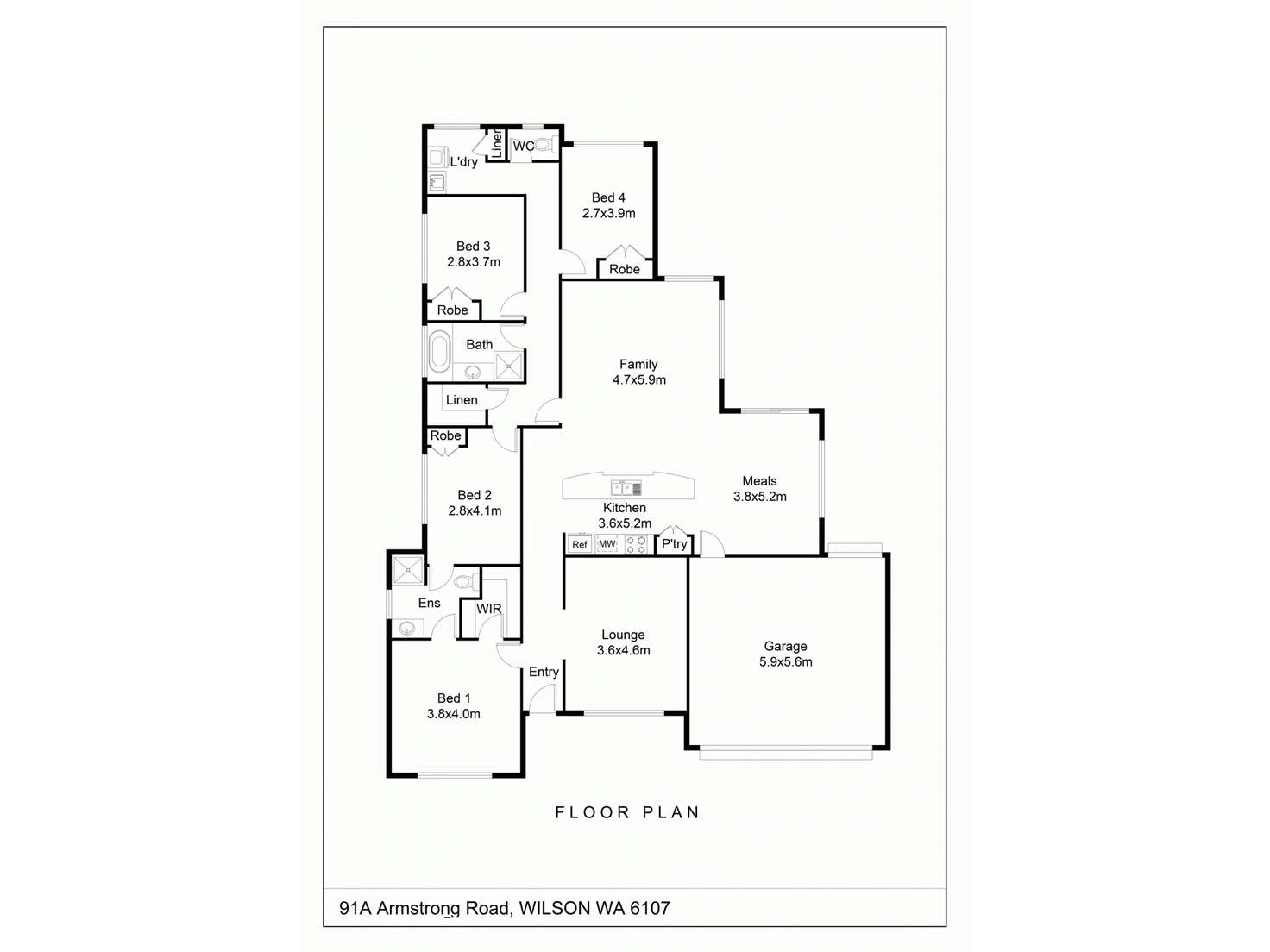 Floorplan of Homely house listing, 91A Armstrong Road, Wilson WA 6107
