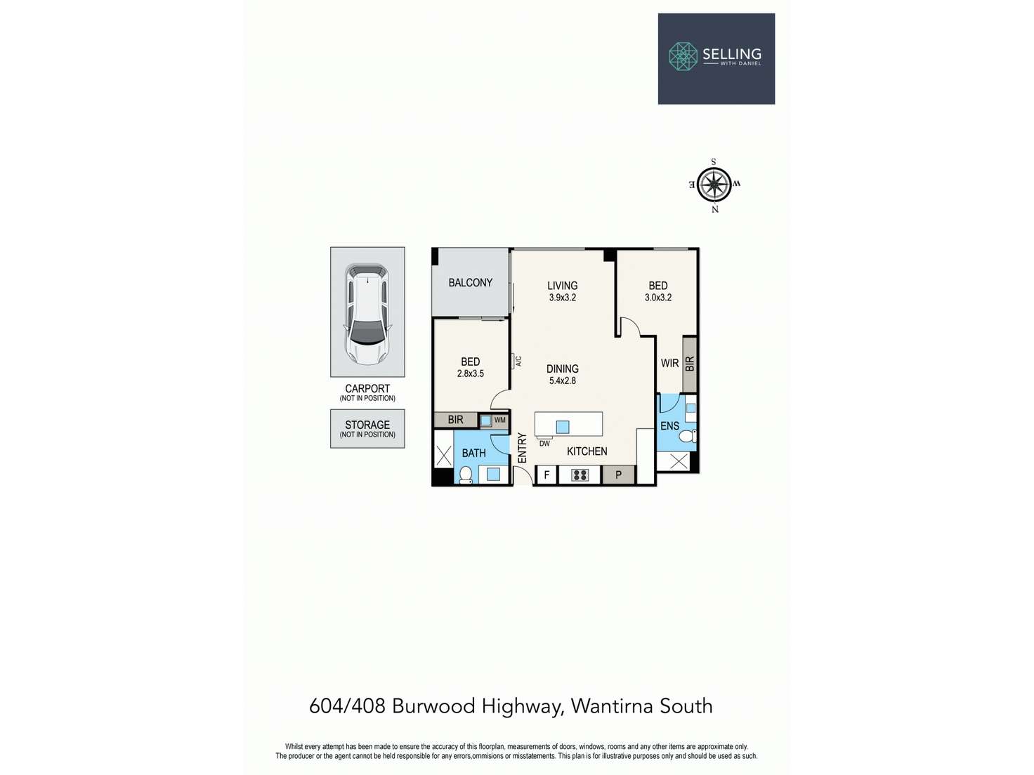 Floorplan of Homely apartment listing, 604/408 Burwood Highway, Wantirna South VIC 3152