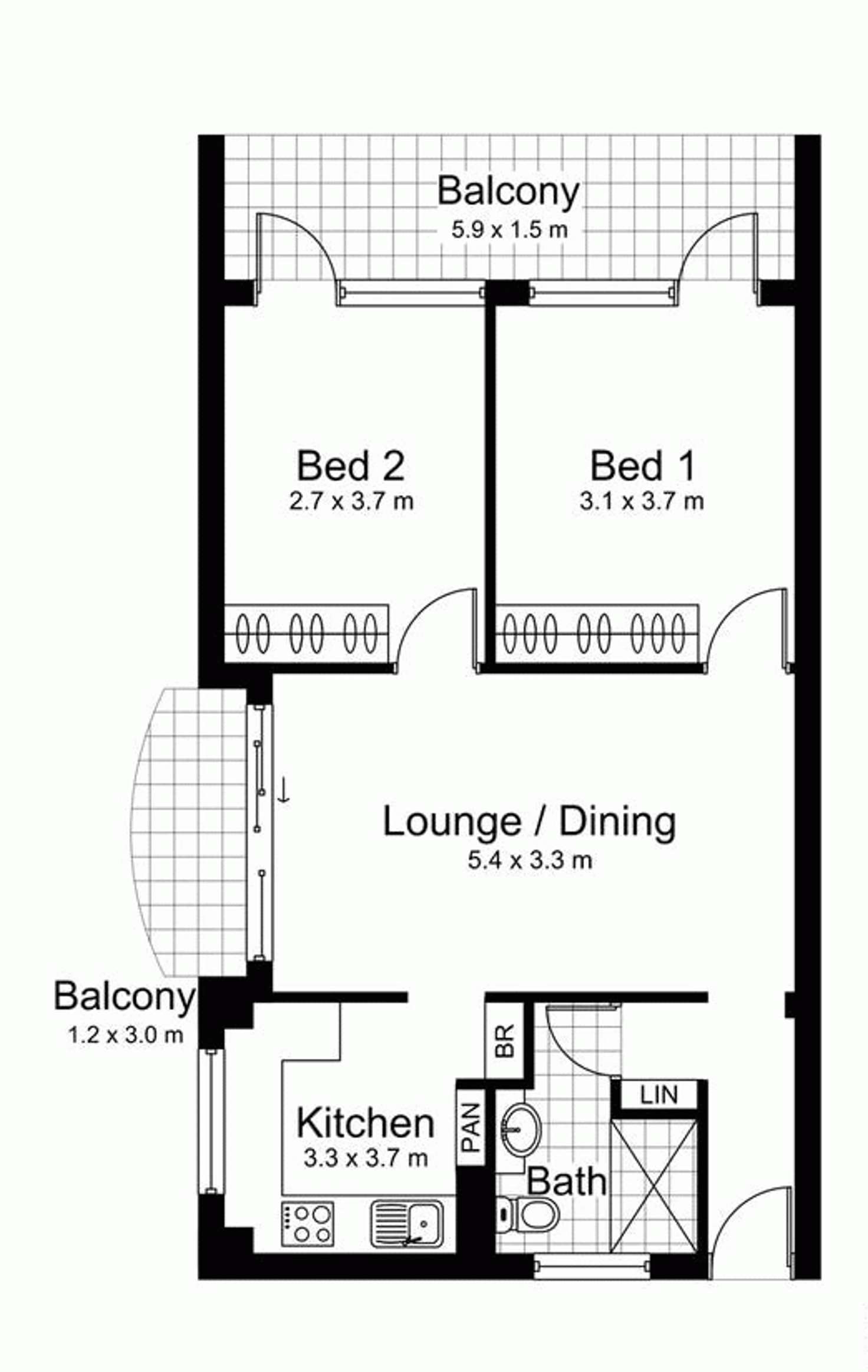 Floorplan of Homely apartment listing, 6/66 Darley Road, Manly NSW 2095