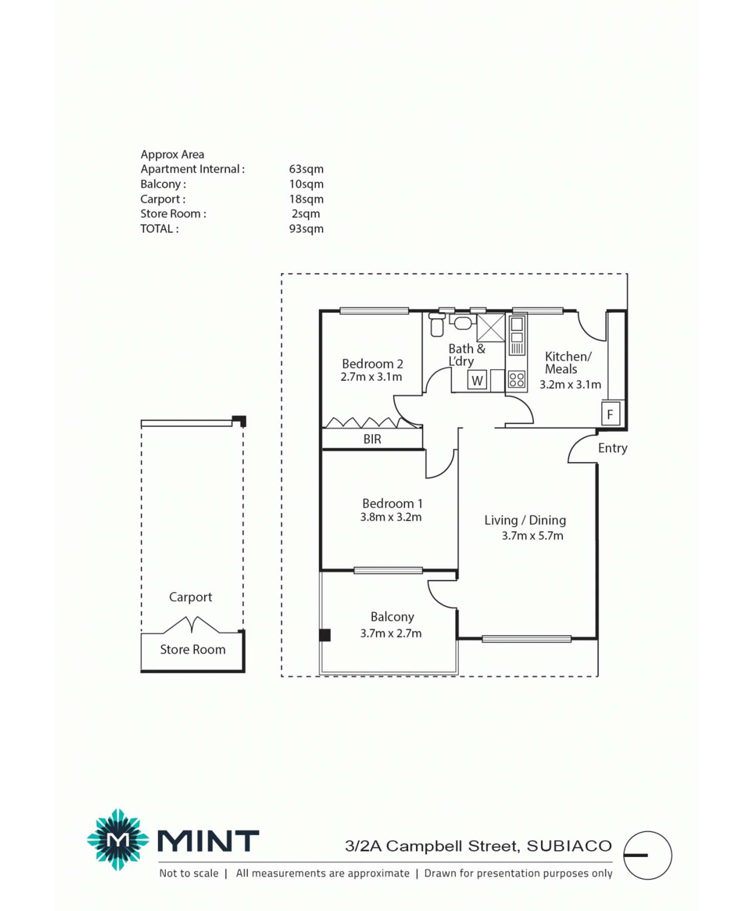 Floorplan of Homely unit listing, 3/2A Campbell Street, Subiaco WA 6008