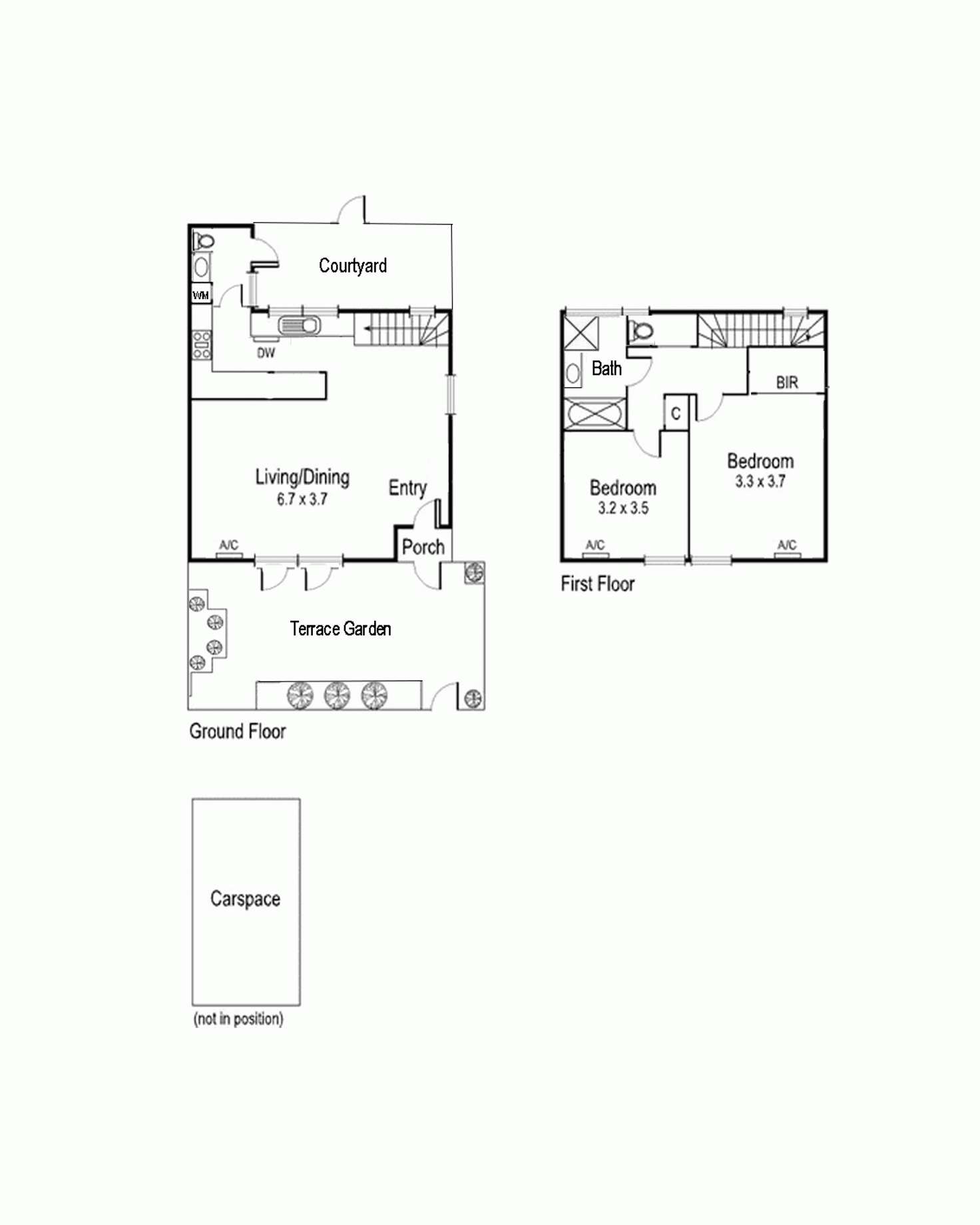 Floorplan of Homely townhouse listing, 8/201 Graham Street, Port Melbourne VIC 3207