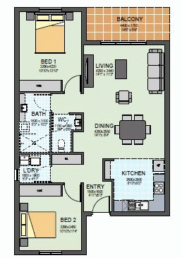 Floorplan of Homely villa listing, 3br/15 The Ridgeway, Lisarow NSW 2250