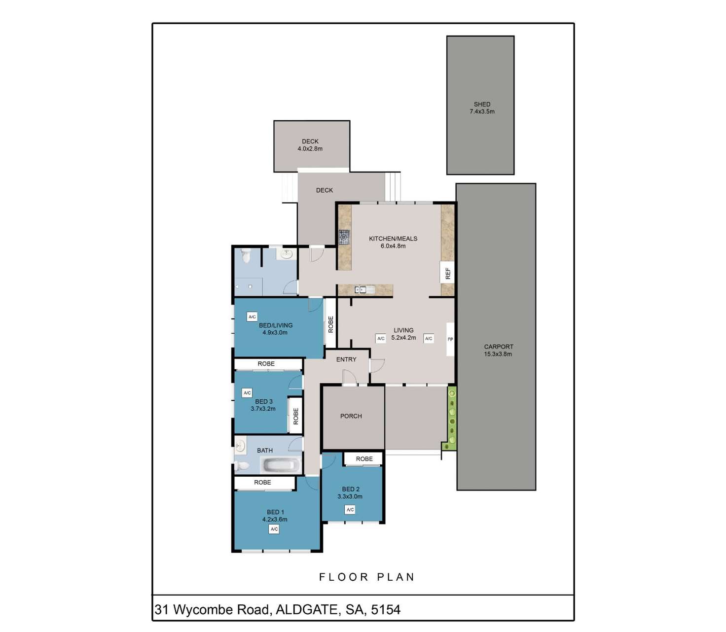 Floorplan of Homely house listing, 31 Wycombe Road, Aldgate SA 5154