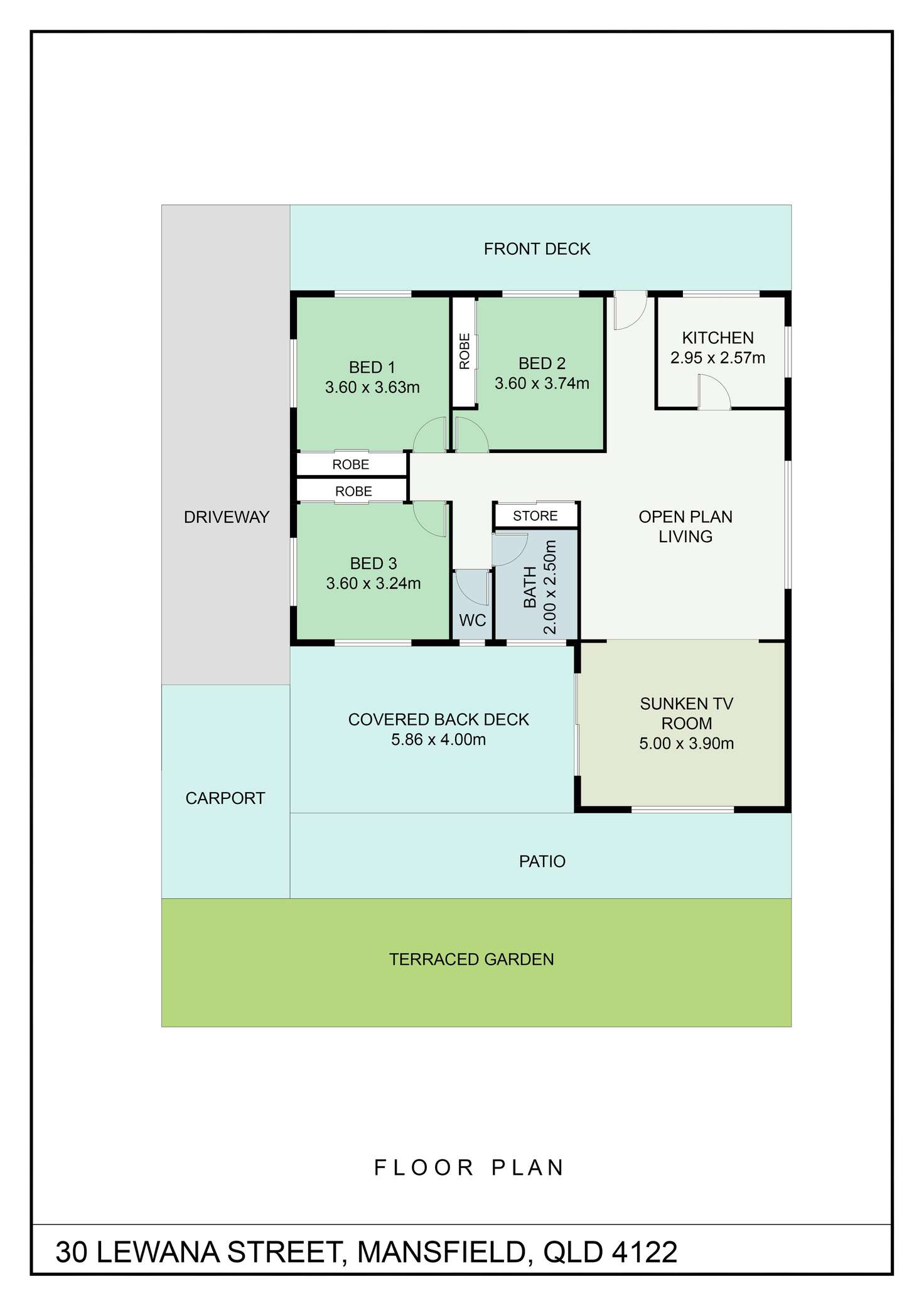 Floorplan of Homely house listing, 30 LEWANA STREET, Mansfield QLD 4122