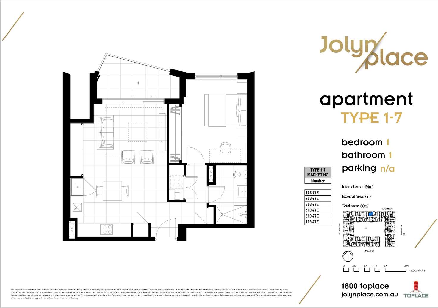Floorplan of Homely apartment listing, Level 7/107 Dalmeny Avenue, Rosebery NSW 2018