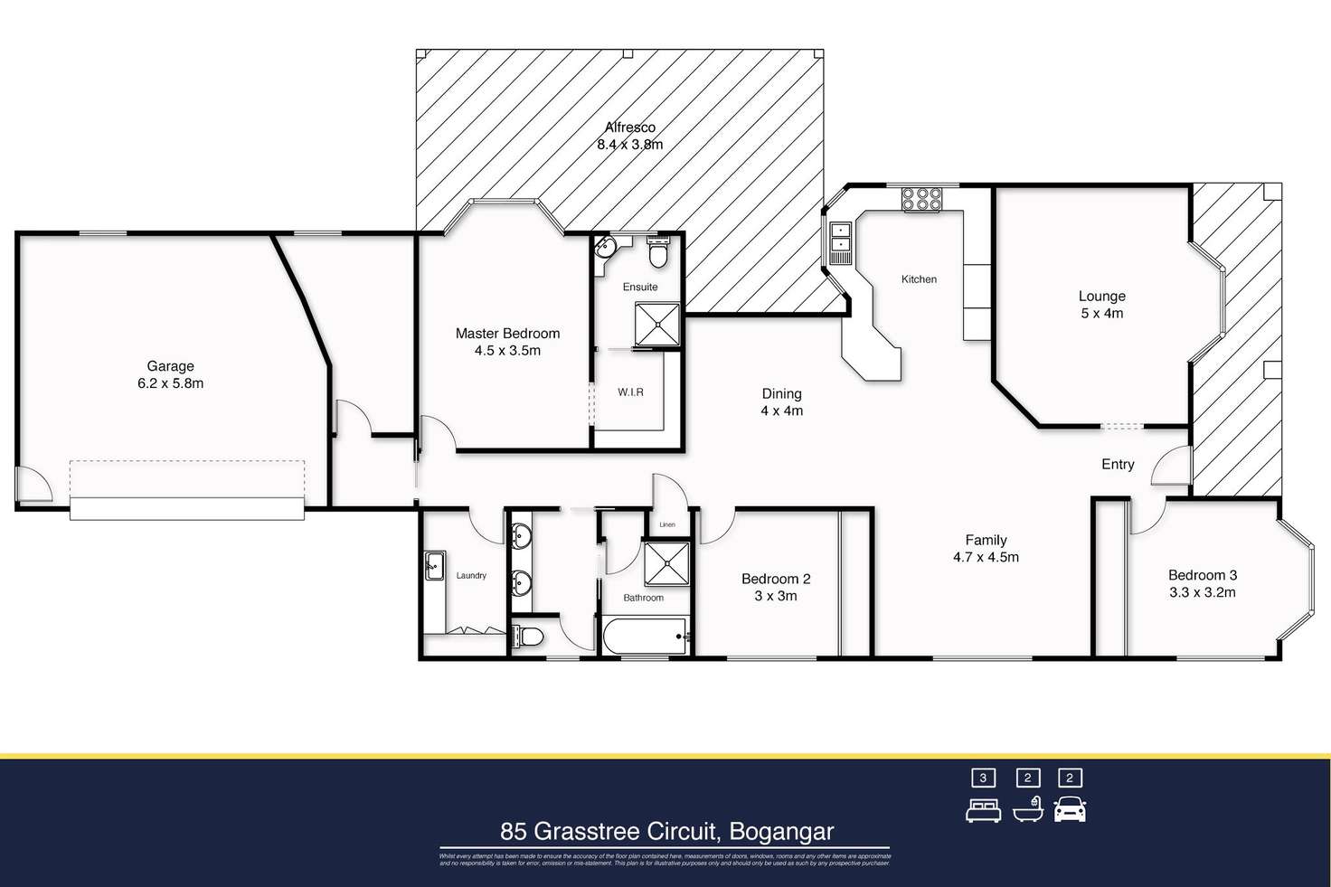 Floorplan of Homely house listing, 85 GRASS TREE CIRCUIT, Bogangar NSW 2488