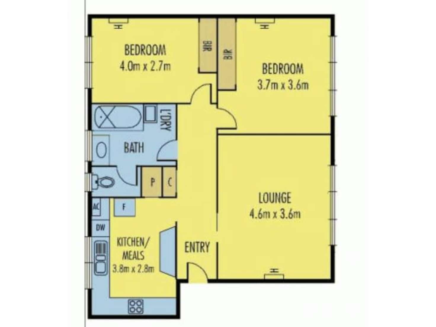 Floorplan of Homely apartment listing, 2/109 Melville Road, Brunswick West VIC 3055