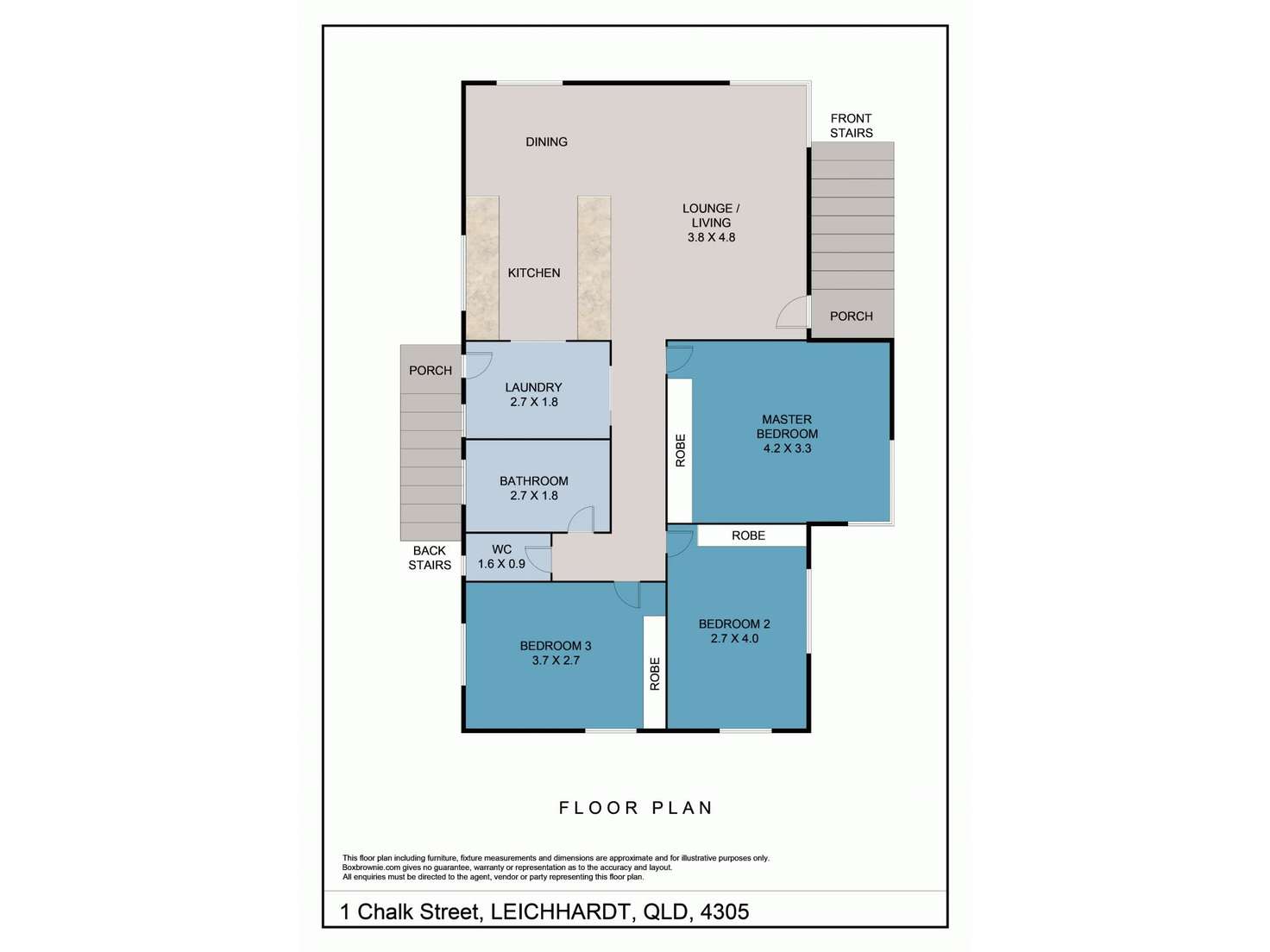Floorplan of Homely house listing, 1 Chalk Street, Leichhardt QLD 4305