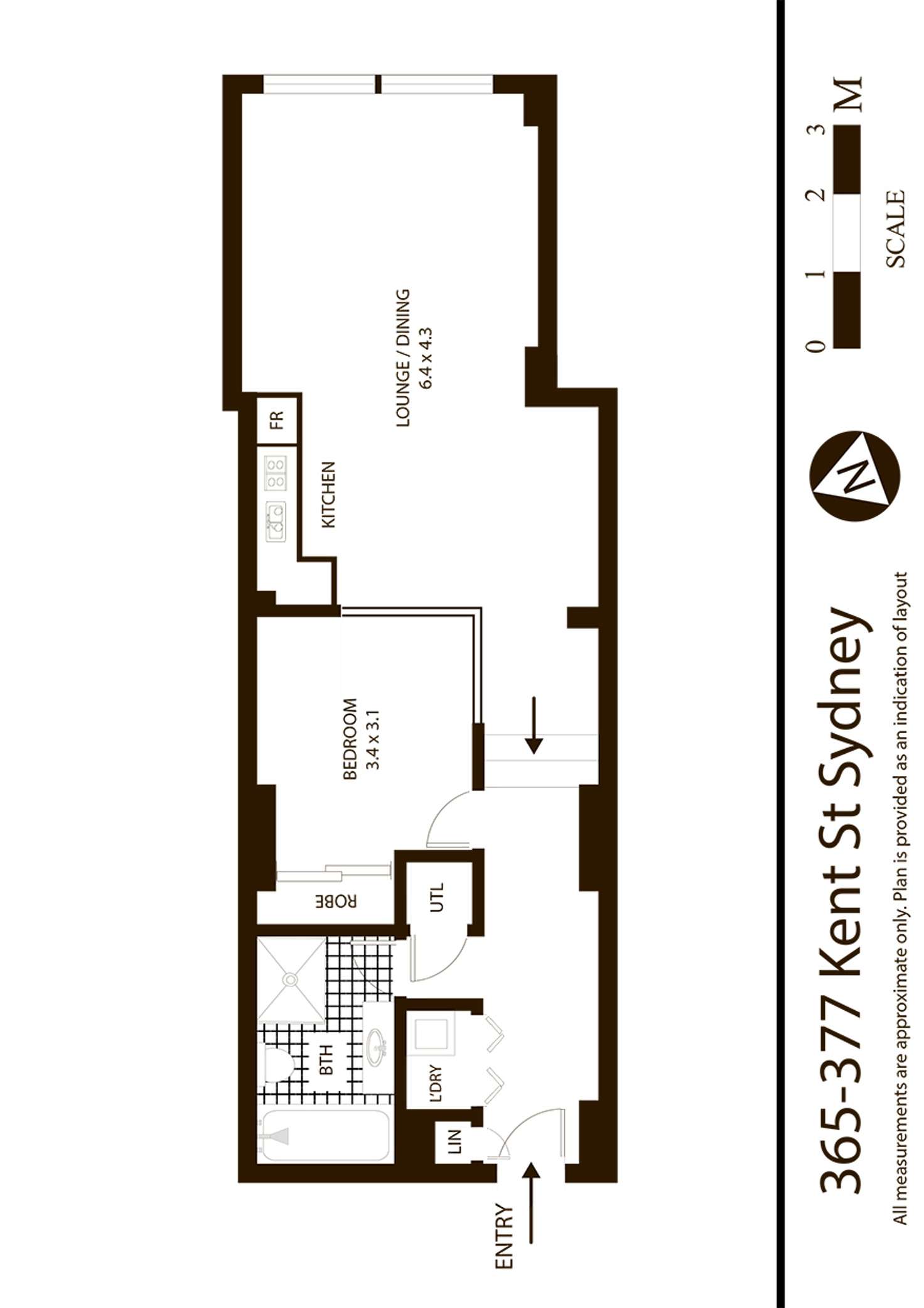 Floorplan of Homely apartment listing, 365-377 Kent St, Sydney NSW 2000