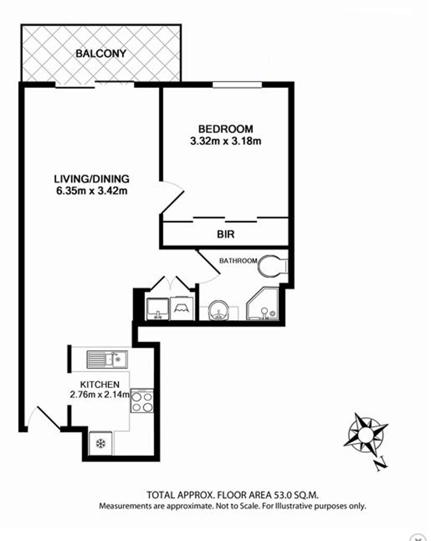Floorplan of Homely apartment listing, 906/1 Hosking Place, Sydney NSW 2000