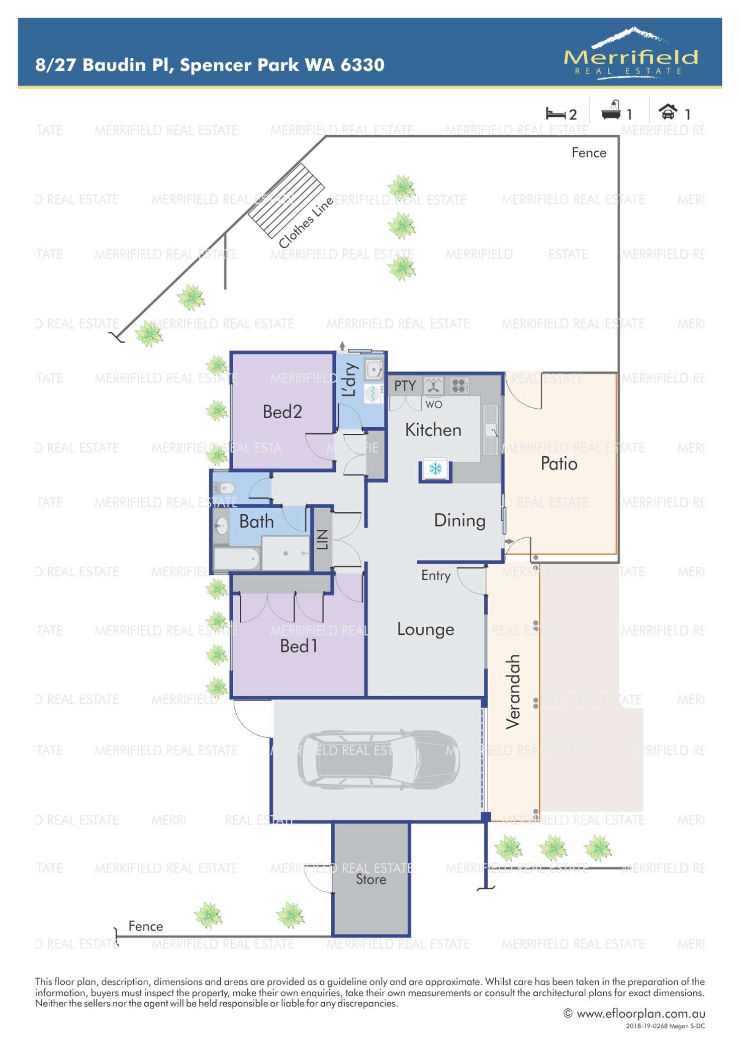 Floorplan of Homely unit listing, 8/27 Baudin Place, Spencer Park WA 6330