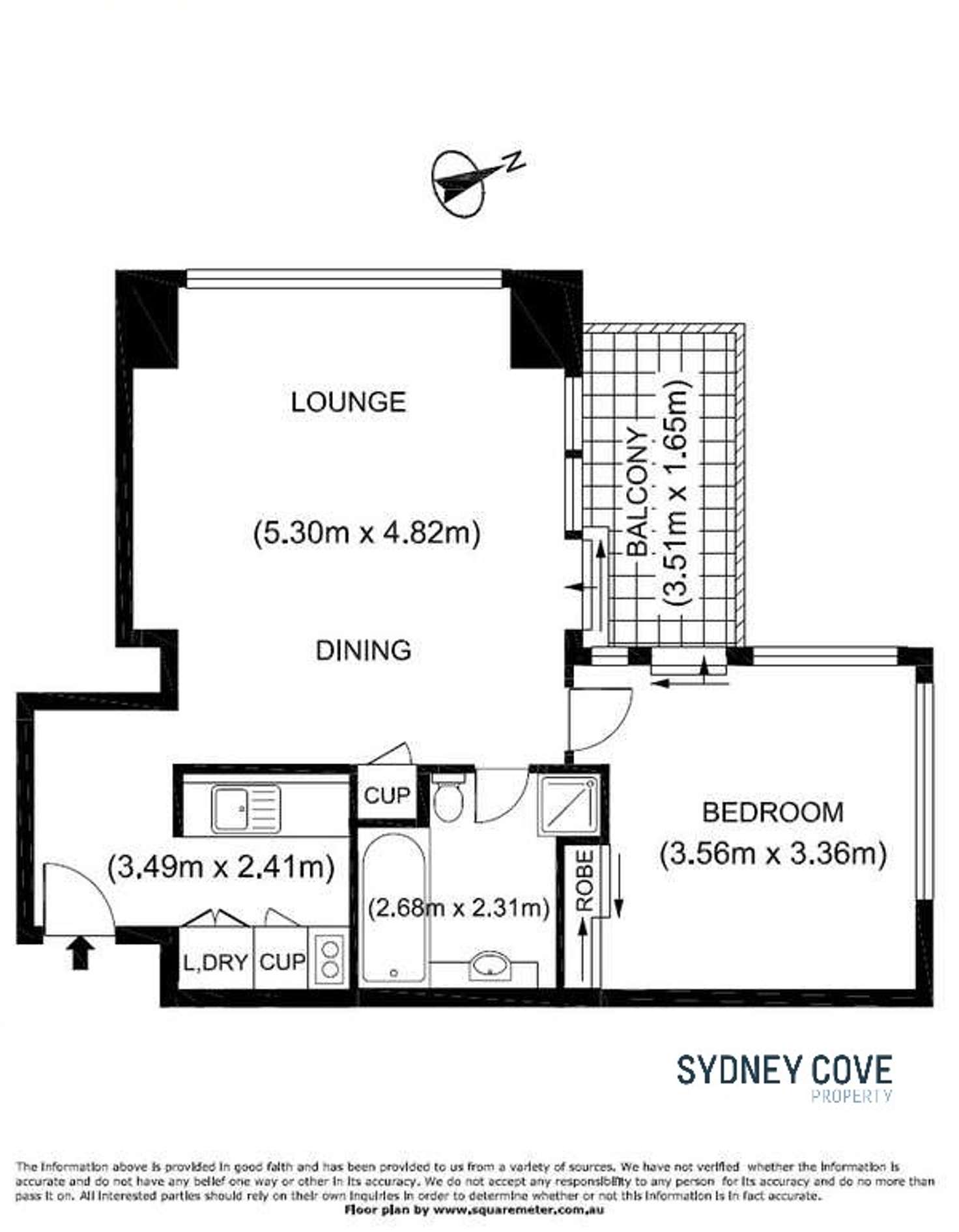 Floorplan of Homely apartment listing, 187 Kent St, Sydney NSW 2000