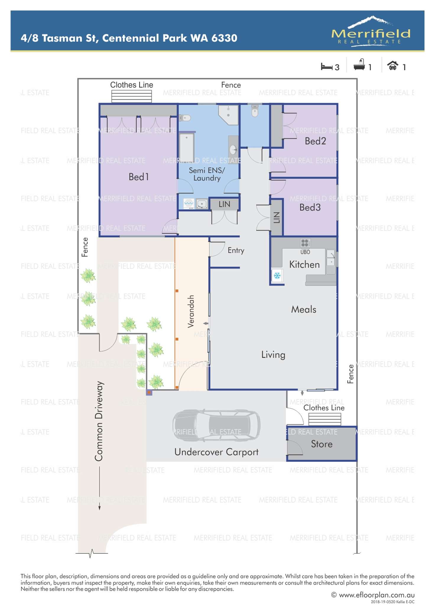 Floorplan of Homely unit listing, 4/8 Tasman Street, Centennial Park WA 6330