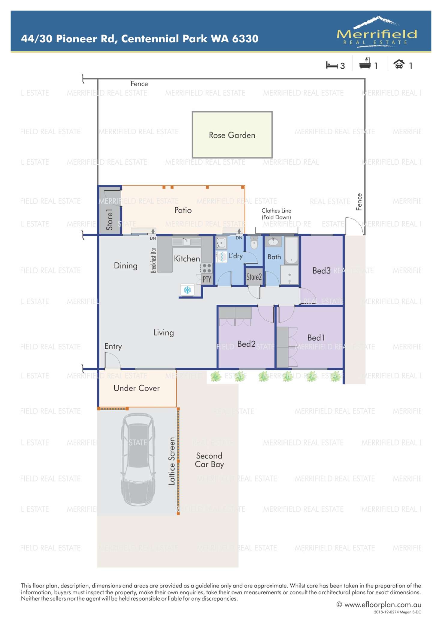 Floorplan of Homely unit listing, 44/30 Pioneer Road, Centennial Park WA 6330