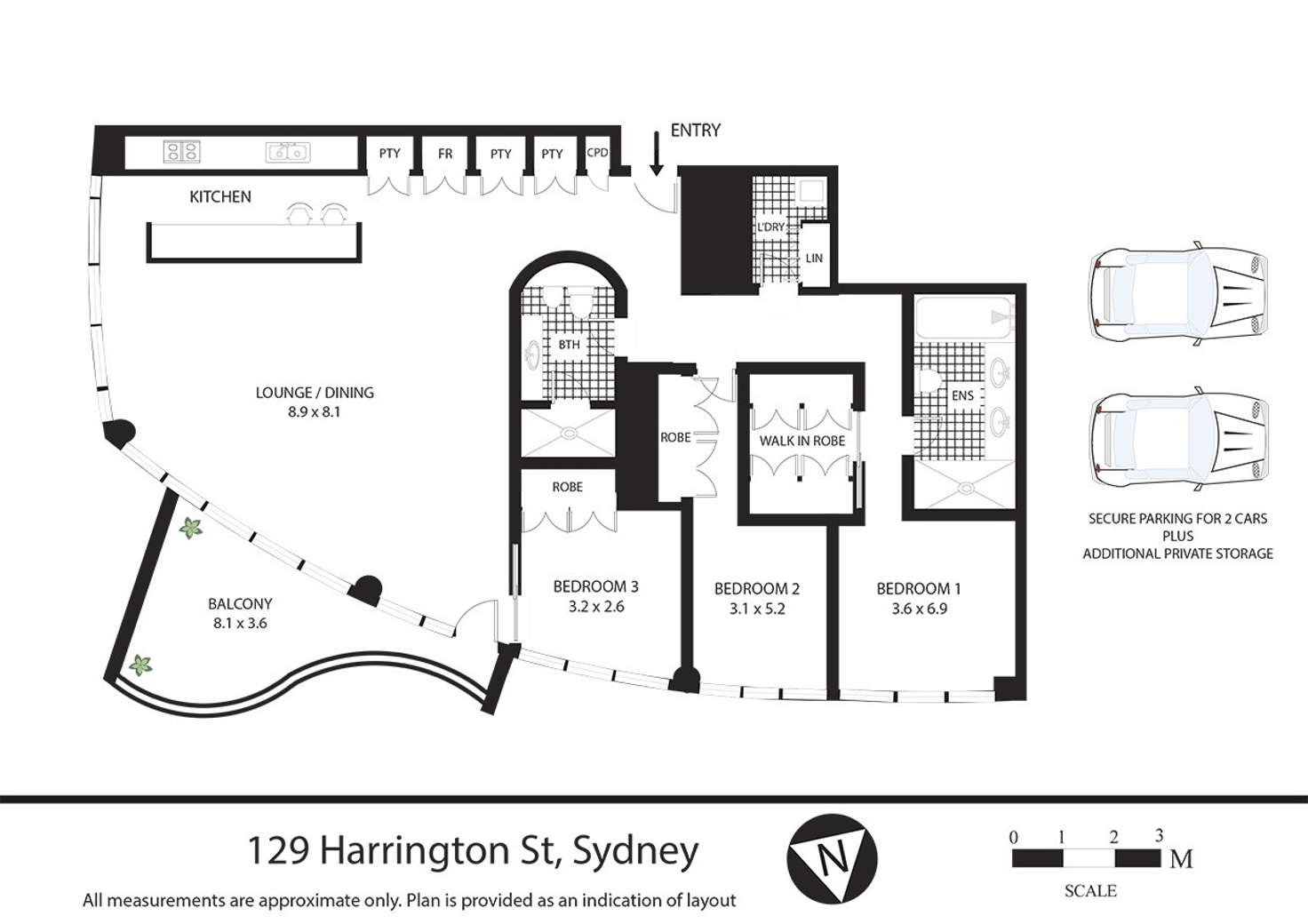 Floorplan of Homely apartment listing, 129 Harrington St, Sydney NSW 2000