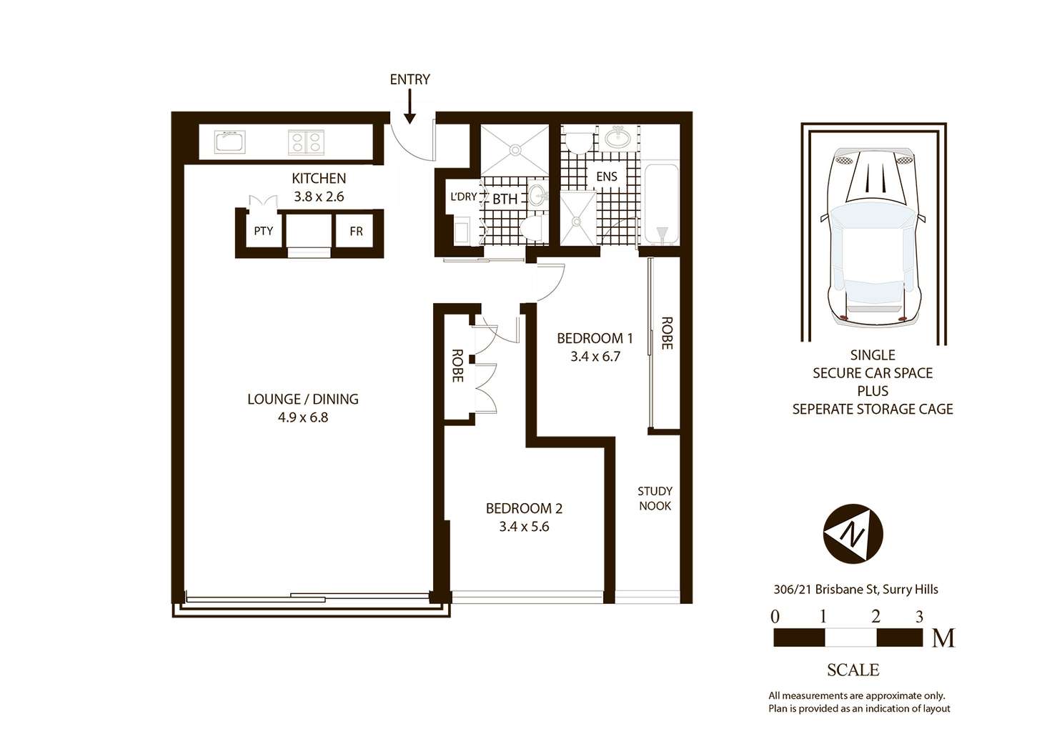 Floorplan of Homely apartment listing, 21 Brisbane St, Surry Hills NSW 2010