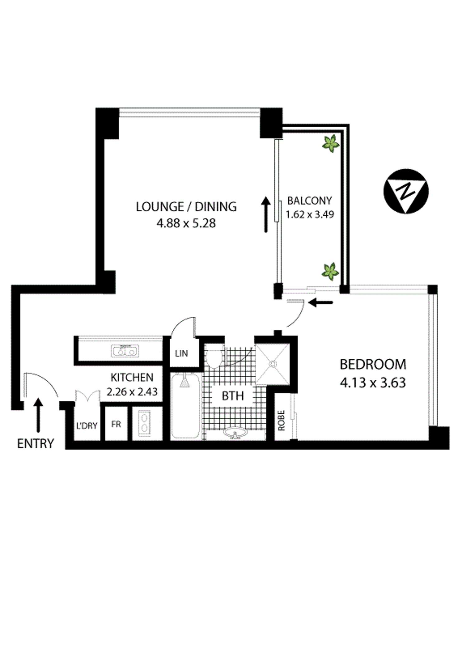 Floorplan of Homely apartment listing, 187 Kent Street, Sydney NSW 2000