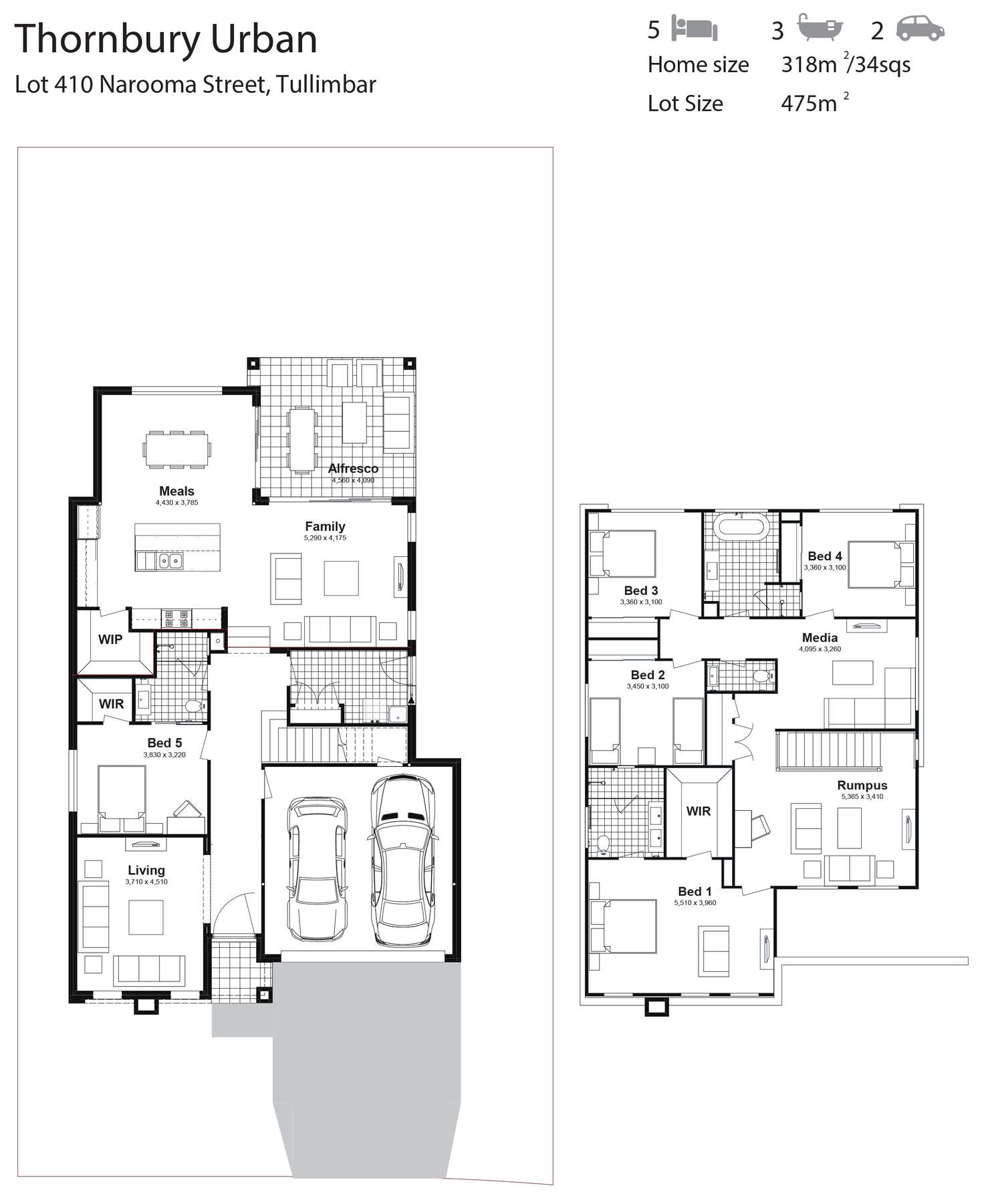 Floorplan of Homely house listing, Lot 410 Narooma Street, Tullimbar NSW 2527