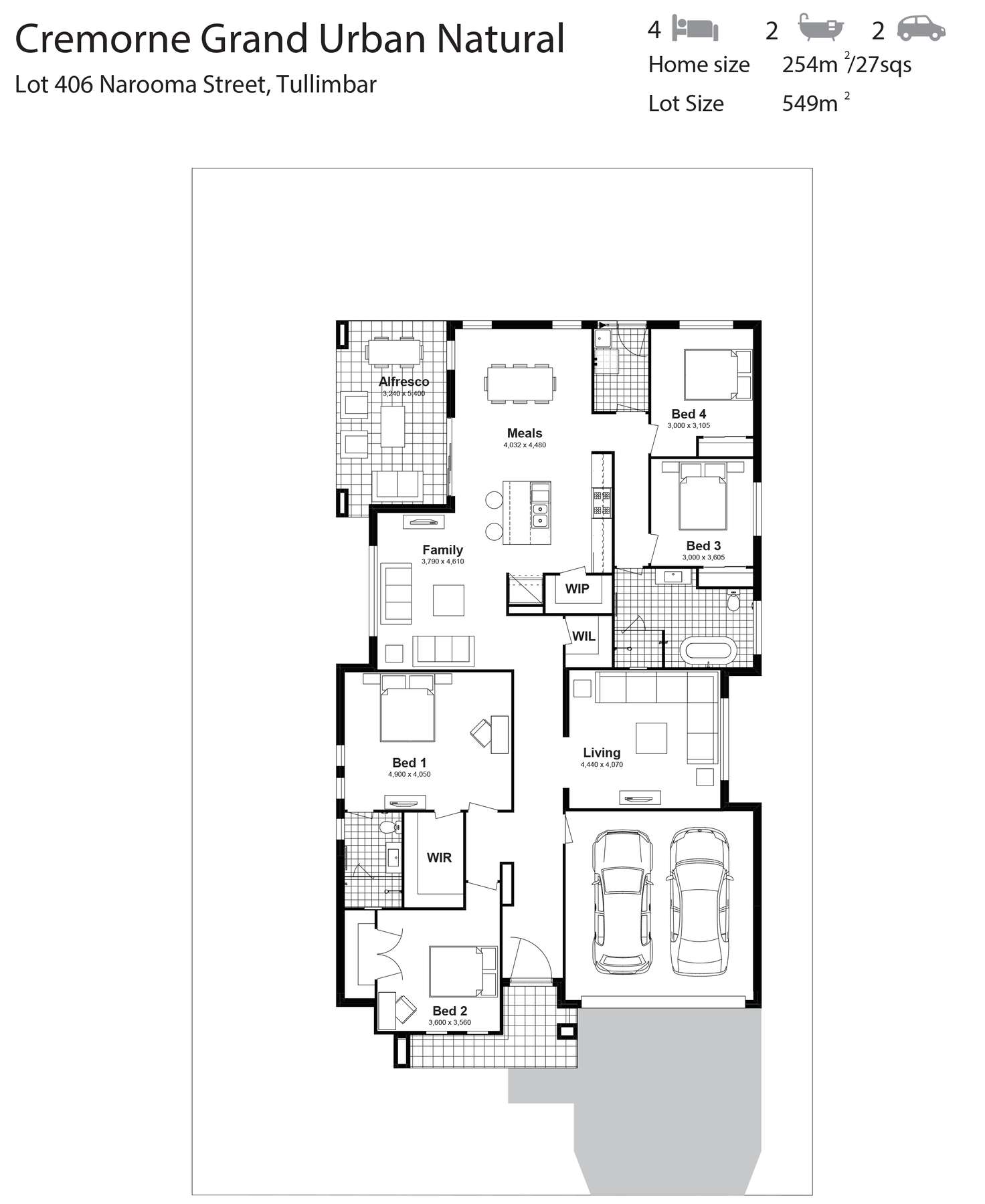 Floorplan of Homely house listing, Lot 406 Narooma Street, Tullimbar NSW 2527
