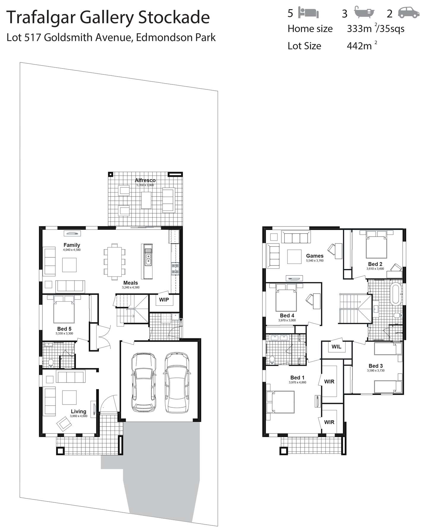 Floorplan of Homely house listing, Lot 517 Goldsmith Avenue, Edmondson Park NSW 2174