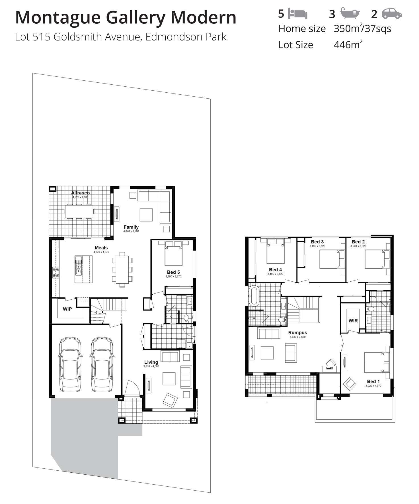 Floorplan of Homely house listing, Lot 515 Goldsmith Avenue, Edmondson Park NSW 2174