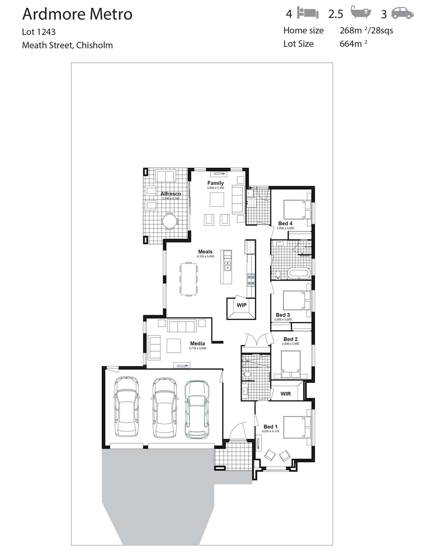 Floorplan of Homely house listing, Lot 1243 Meath Street, Chisholm NSW 2322