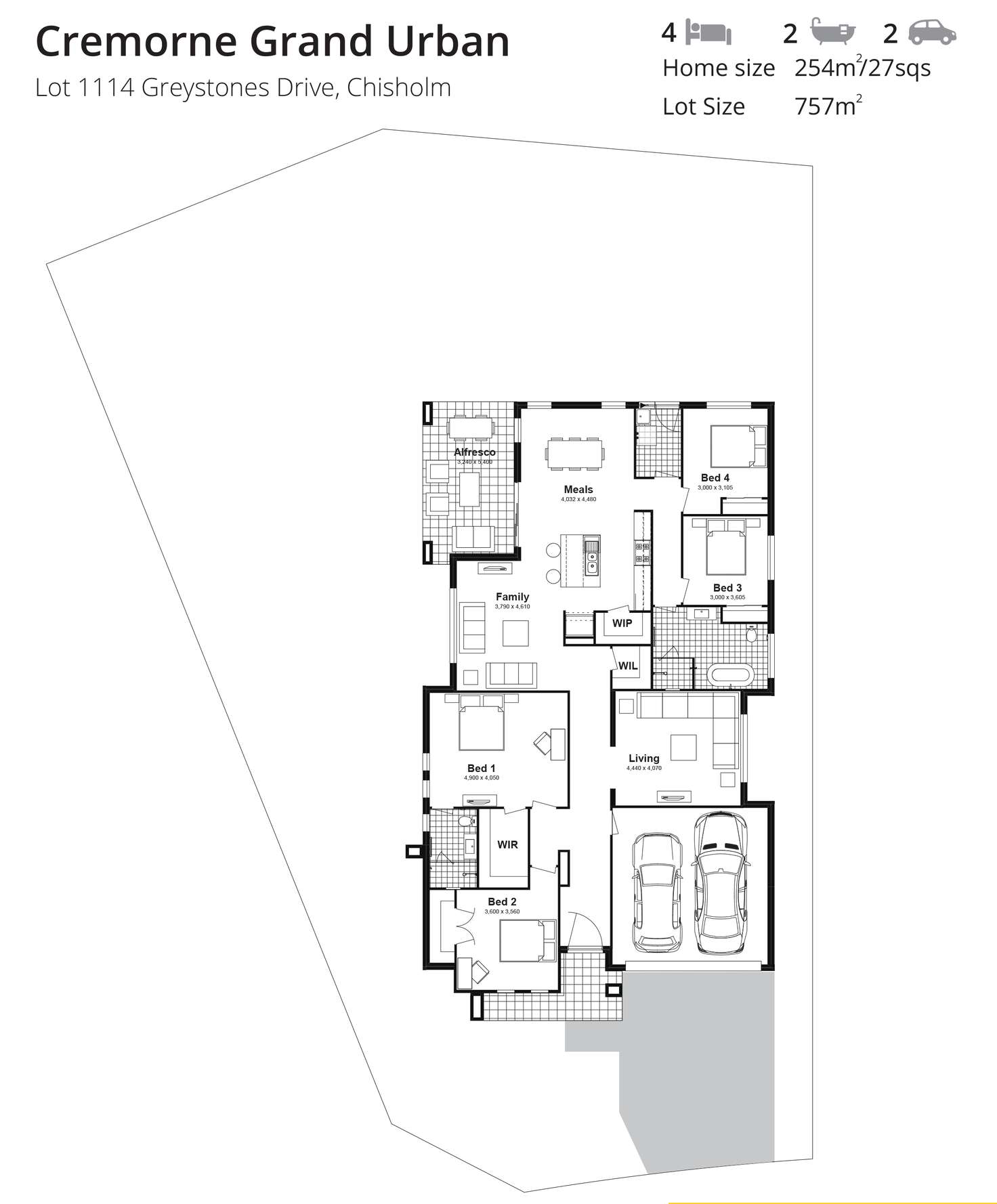 Floorplan of Homely house listing, Lot 1114 Greystones Drive, Chisholm NSW 2322