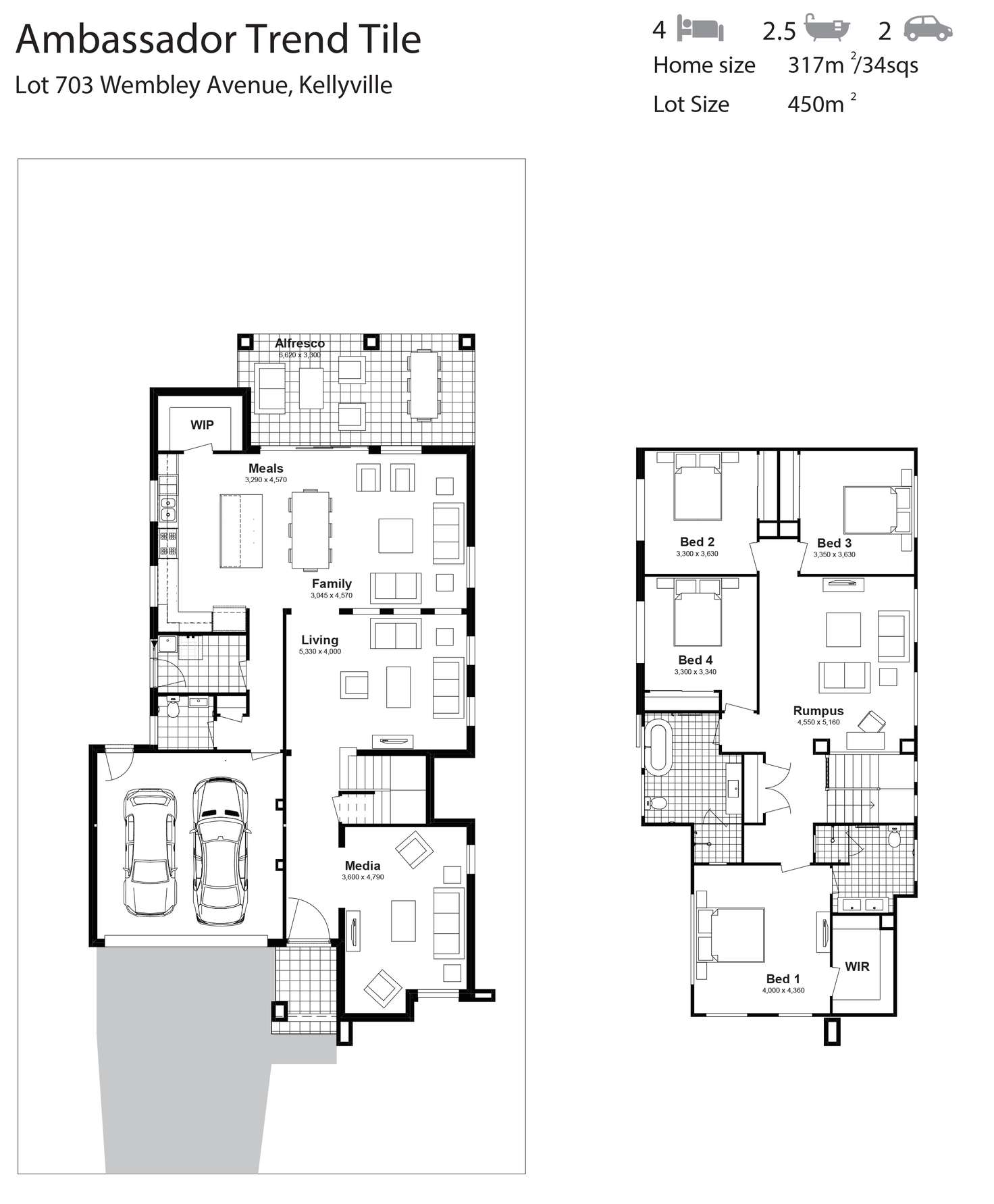Floorplan of Homely house listing, Lot 703 Wembley Avenue, North Kellyville NSW 2155