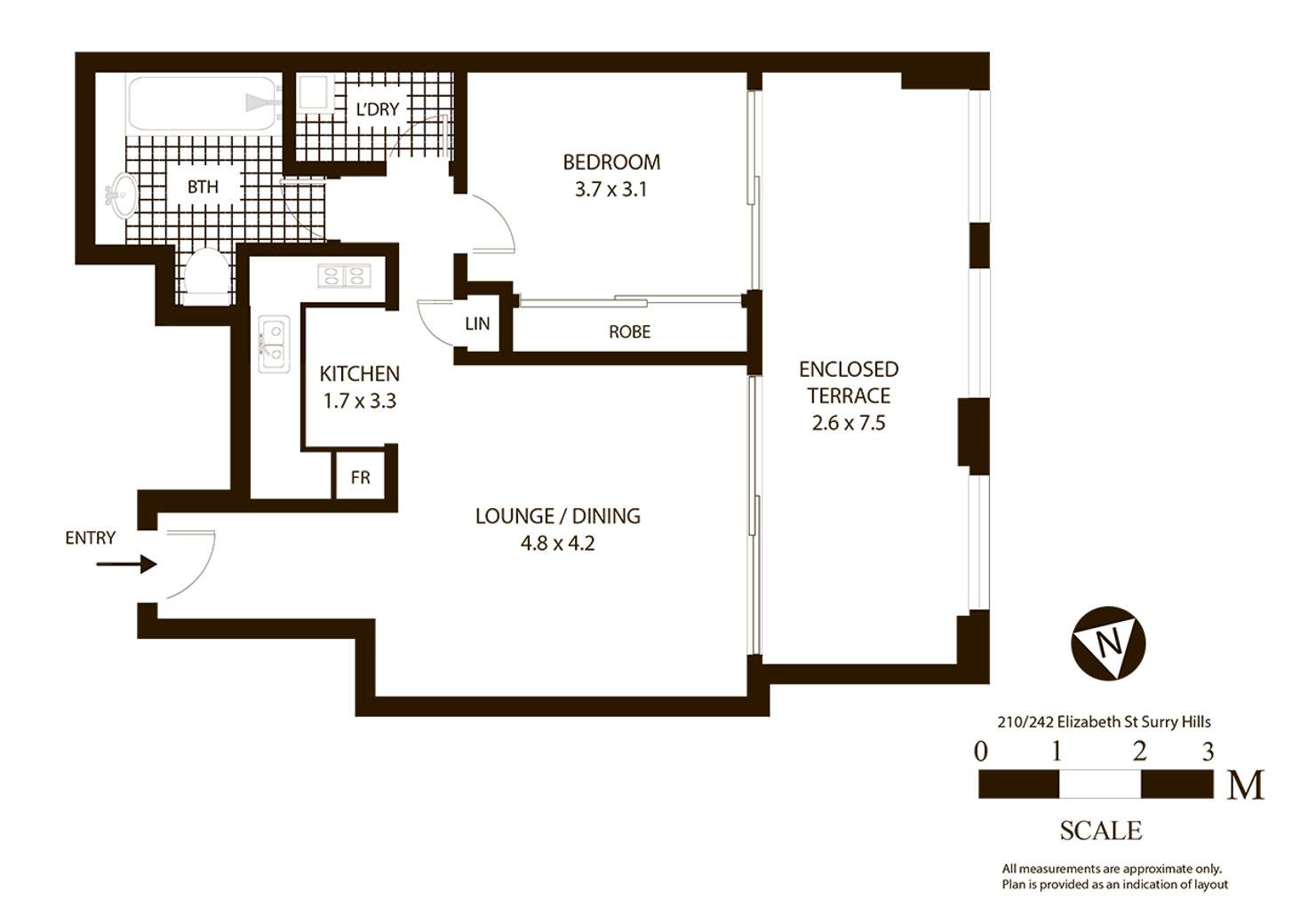 Floorplan of Homely apartment listing, 242 Elizabeth Street, Surry Hills NSW 2010