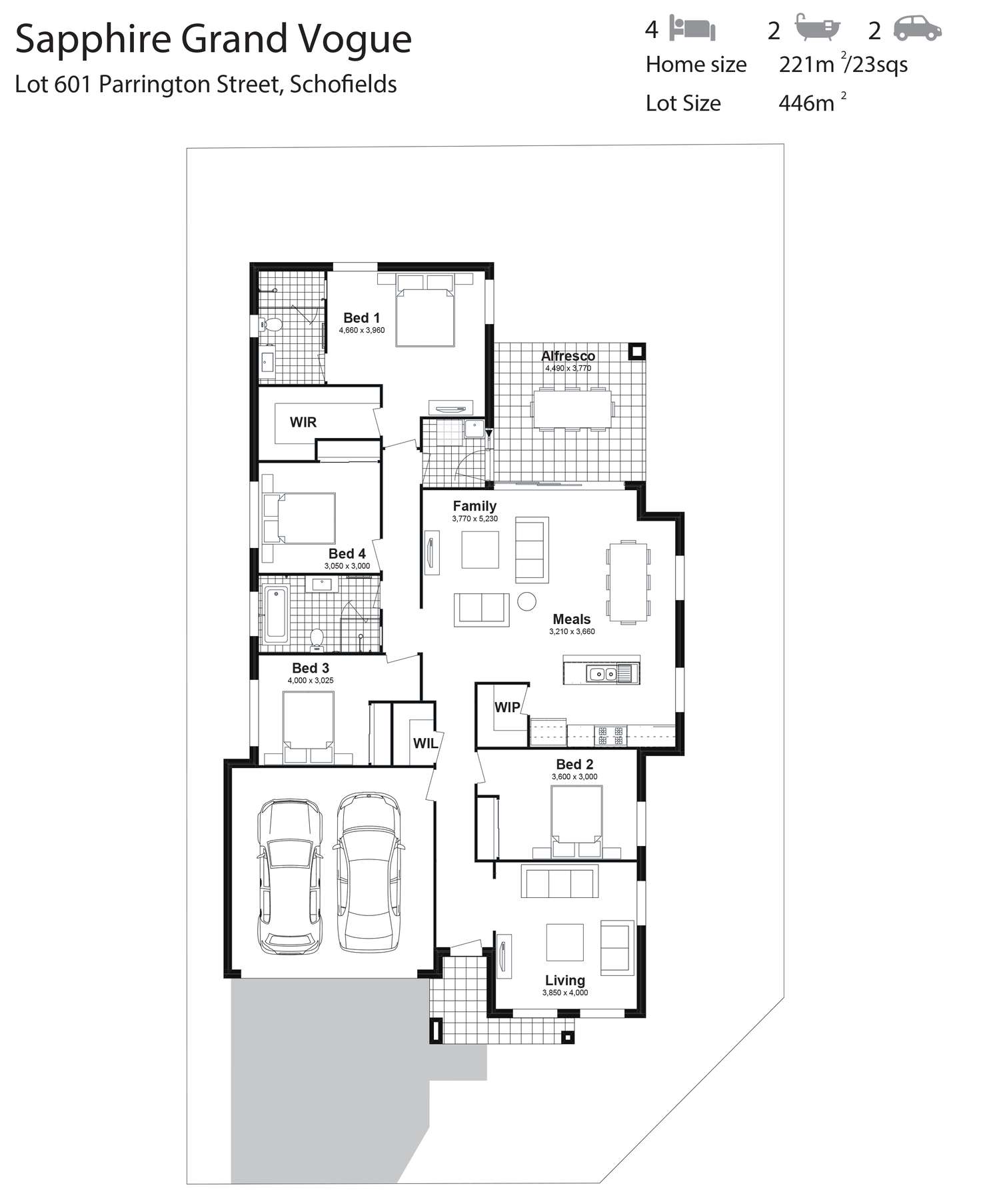 Floorplan of Homely house listing, Lot 601 Parrington Street, Schofields NSW 2762