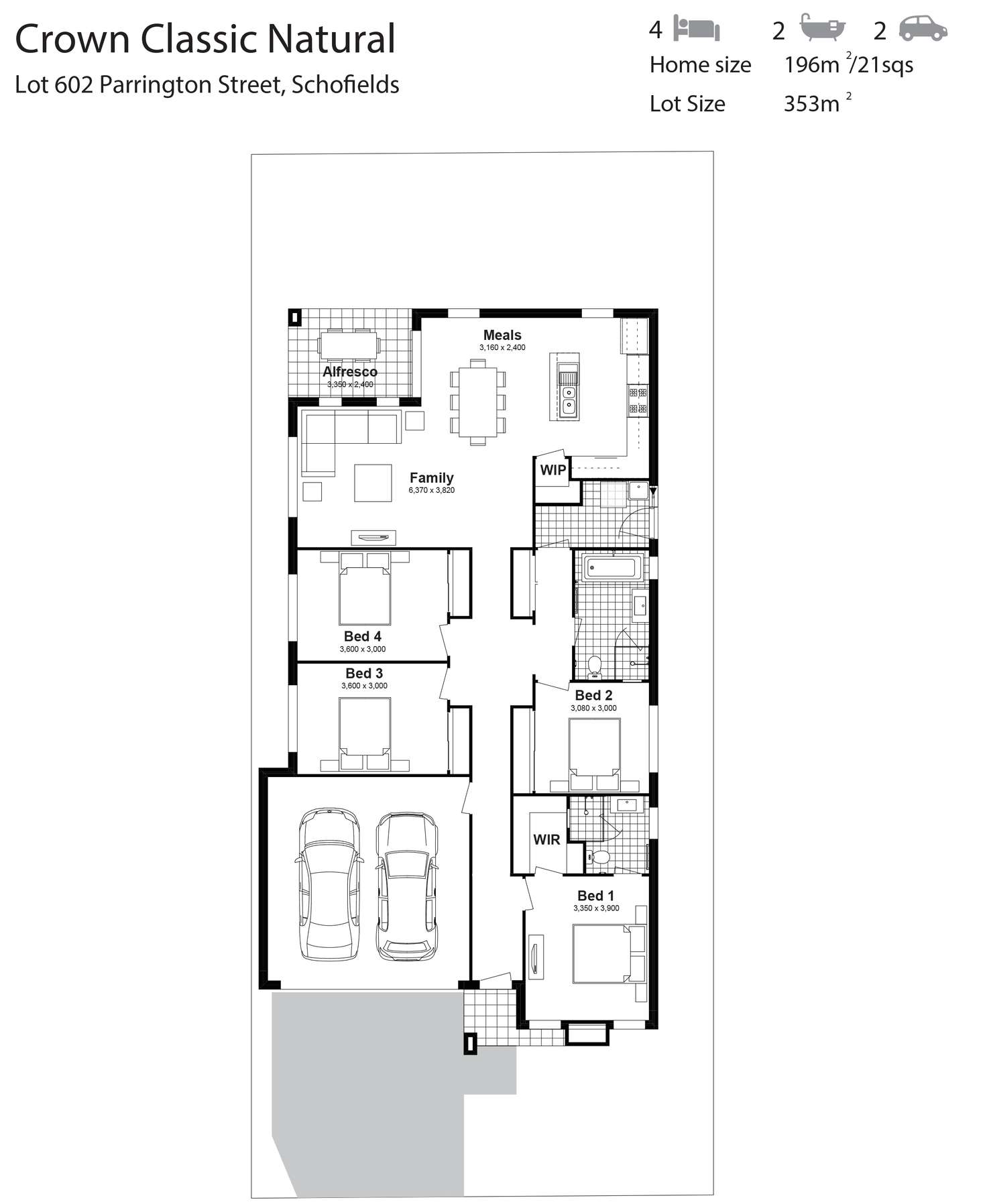 Floorplan of Homely house listing, Lot 602 Parrington Street, Schofields NSW 2762