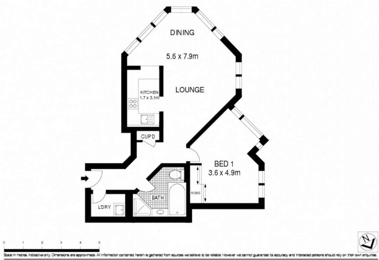 Floorplan of Homely apartment listing, 98 Gloucester Street, Sydney NSW 2000