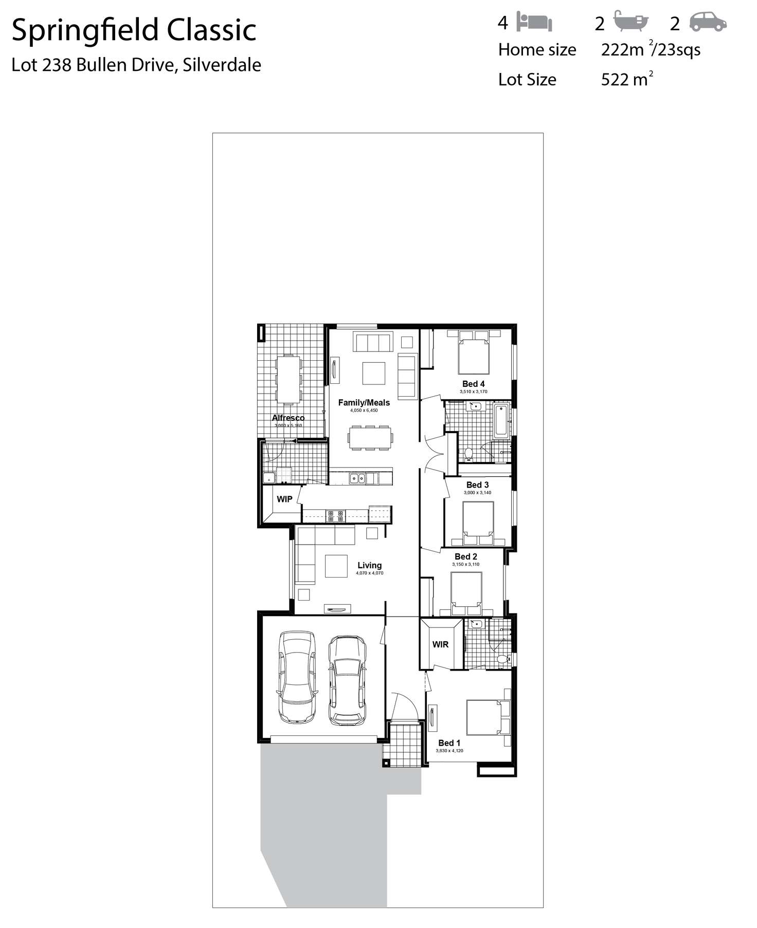 Floorplan of Homely house listing, Lot 238 Bullen Drive, Silverdale NSW 2752