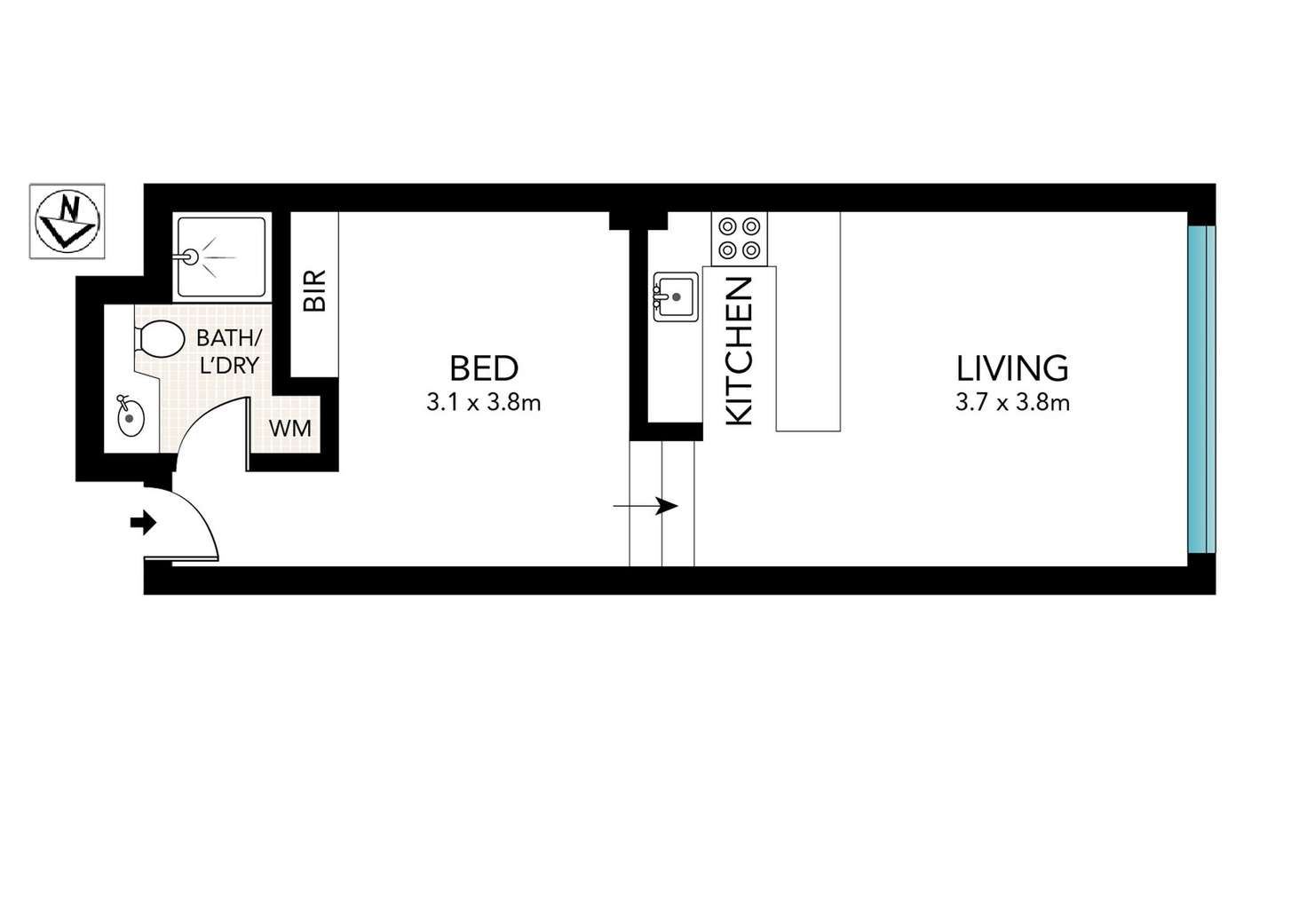 Floorplan of Homely apartment listing, 2 Bond St, Sydney NSW 2000