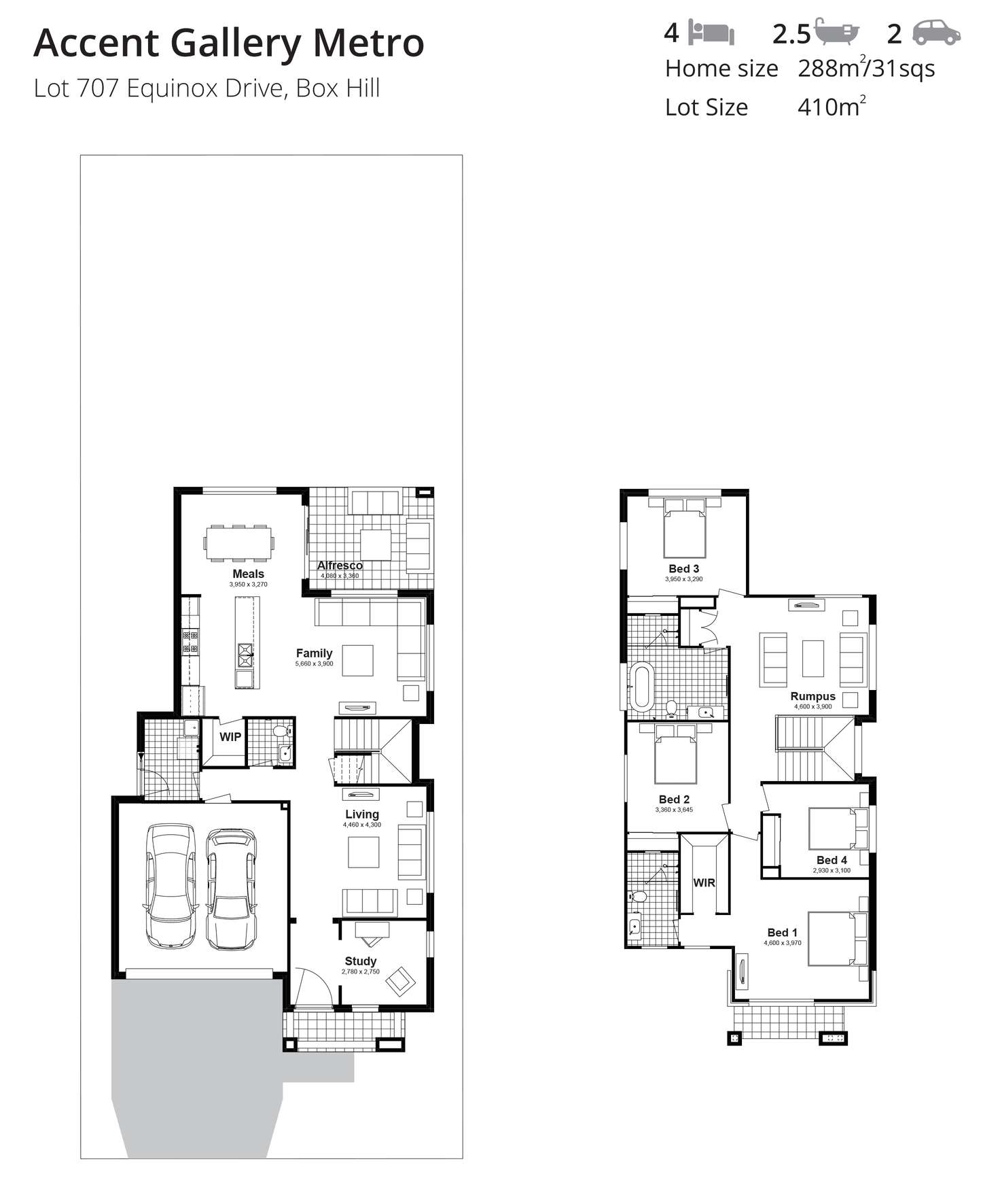 Floorplan of Homely house listing, Lot 707 Equinox Drive, Box Hill NSW 2765