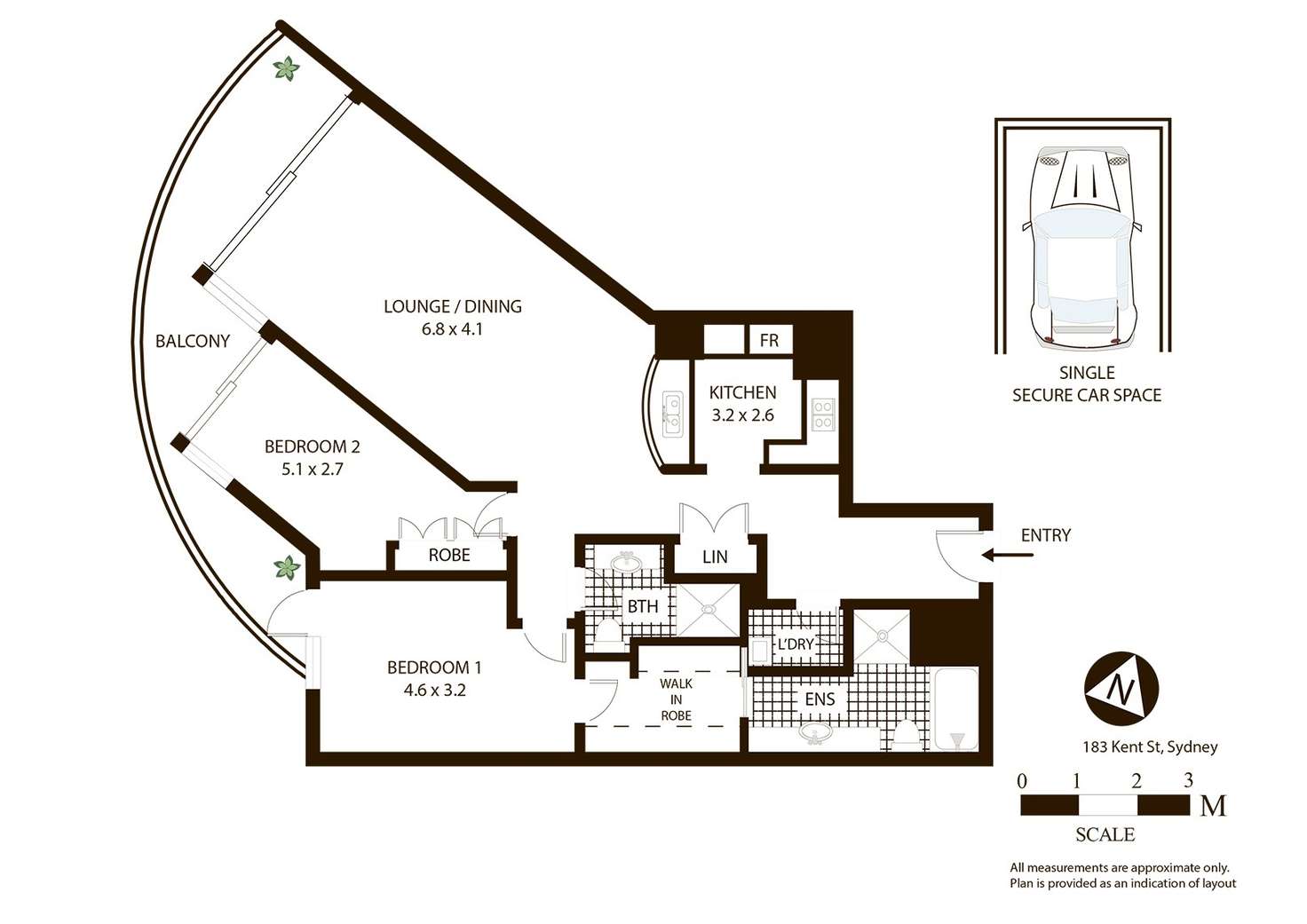 Floorplan of Homely apartment listing, 183 Kent Street, Sydney NSW 2000